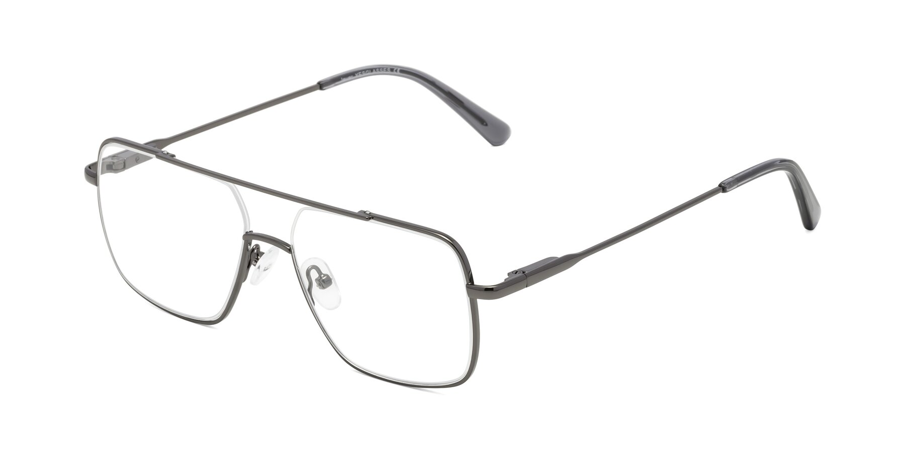 Angle of Jever in Gunmetal with Clear Blue Light Blocking Lenses
