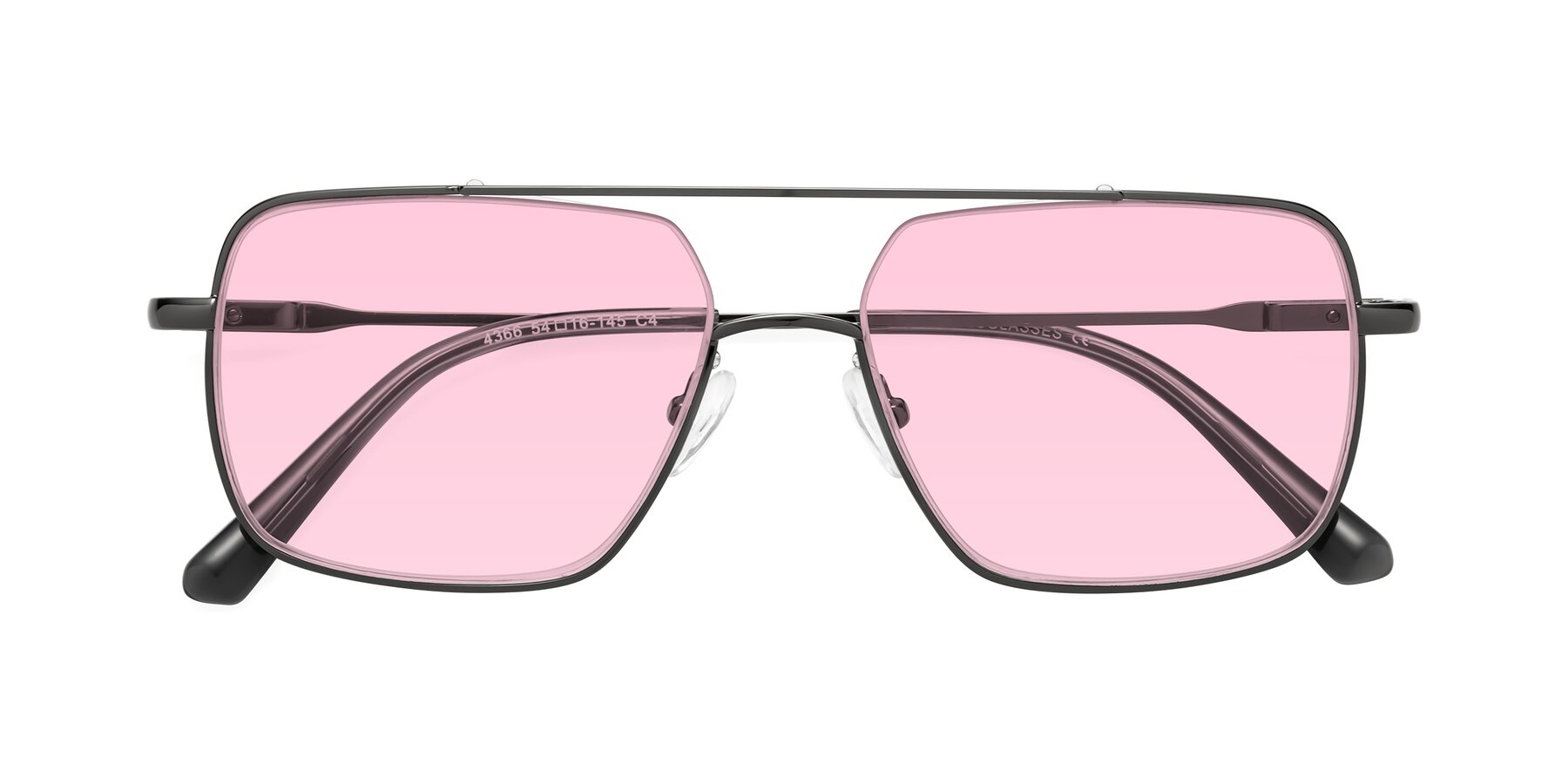 Folded Front of Jever in Gunmetal with Light Pink Tinted Lenses