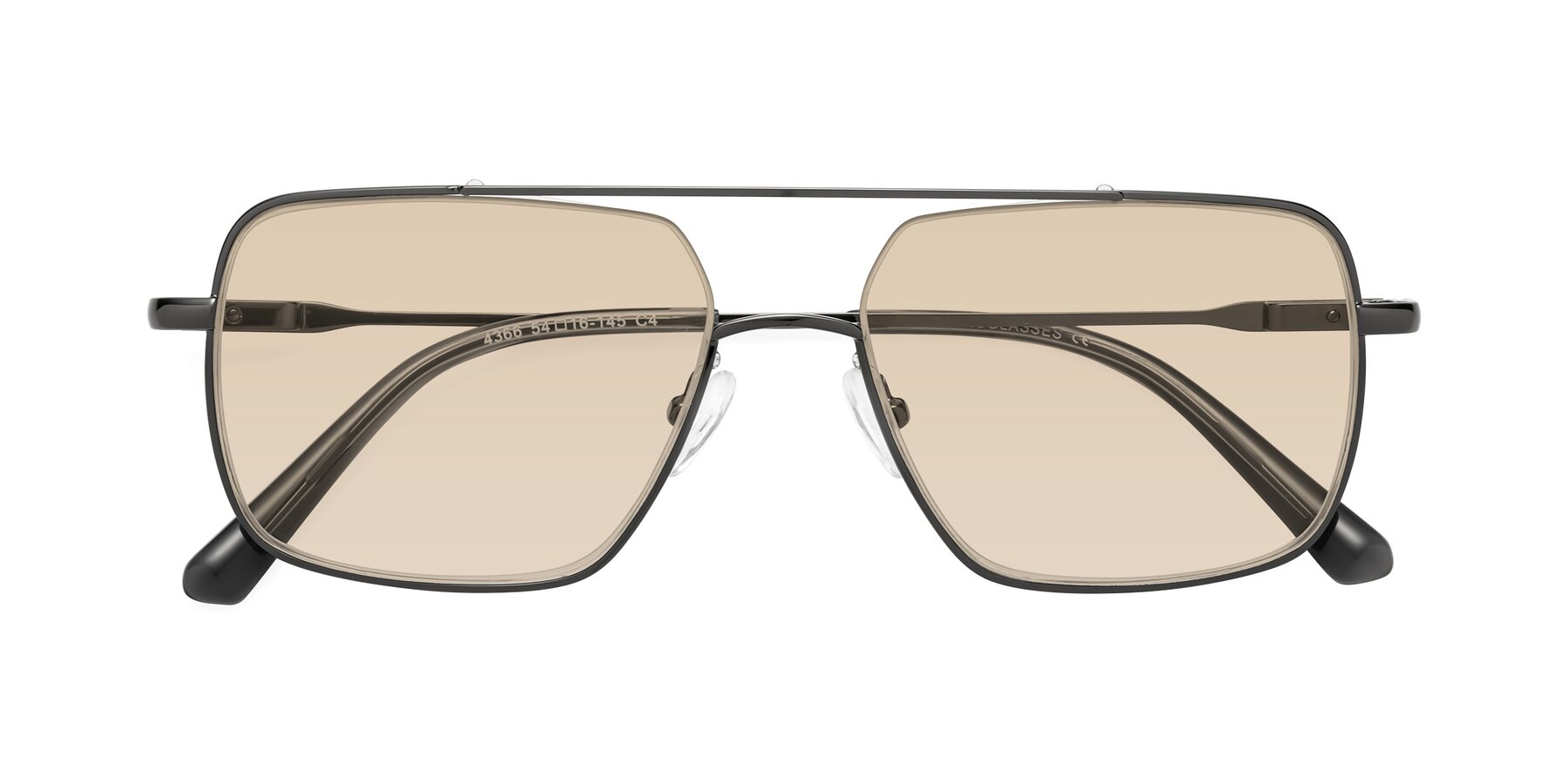 Folded Front of Jever in Gunmetal with Light Brown Tinted Lenses