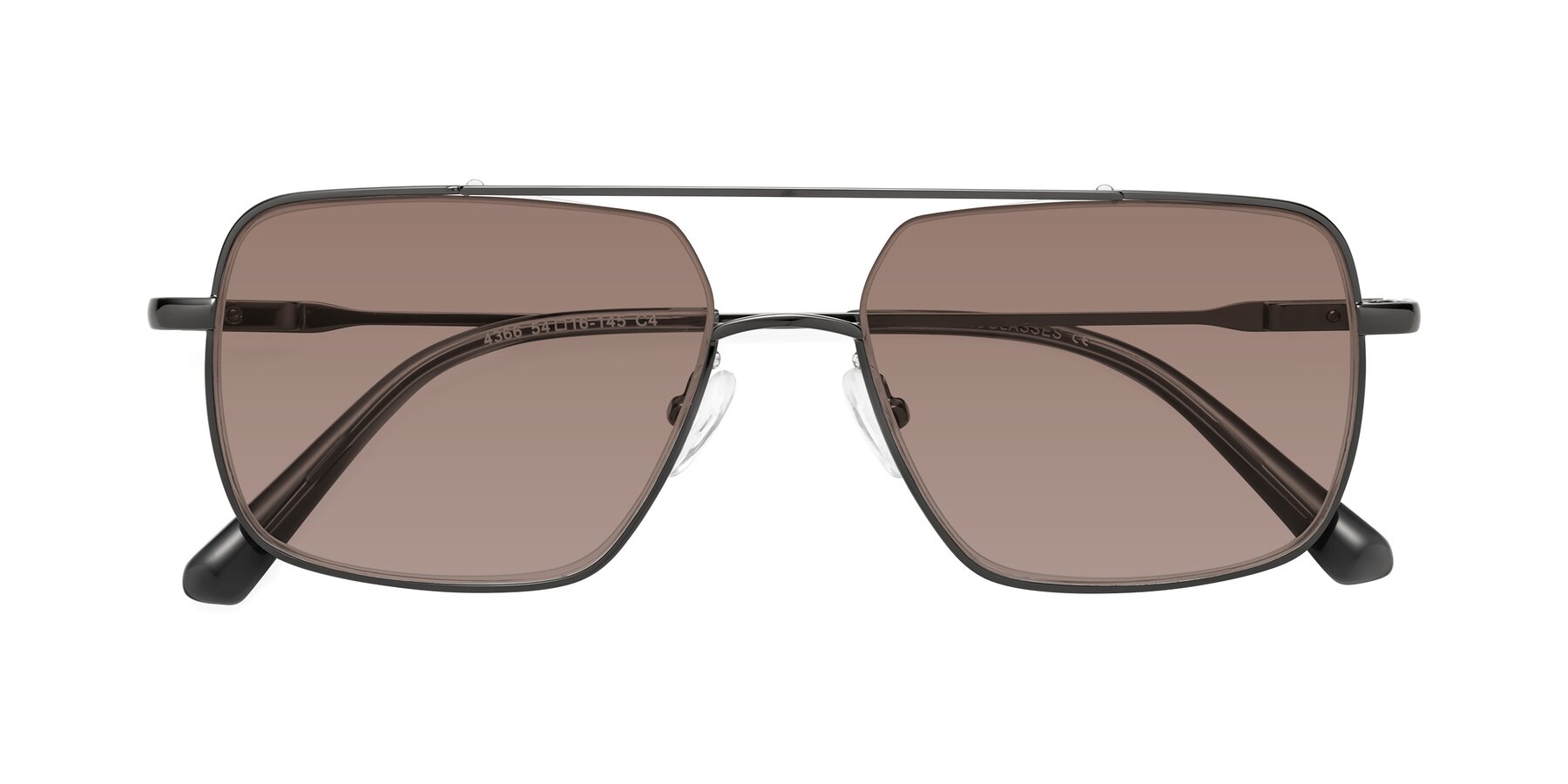 Folded Front of Jever in Gunmetal with Medium Brown Tinted Lenses