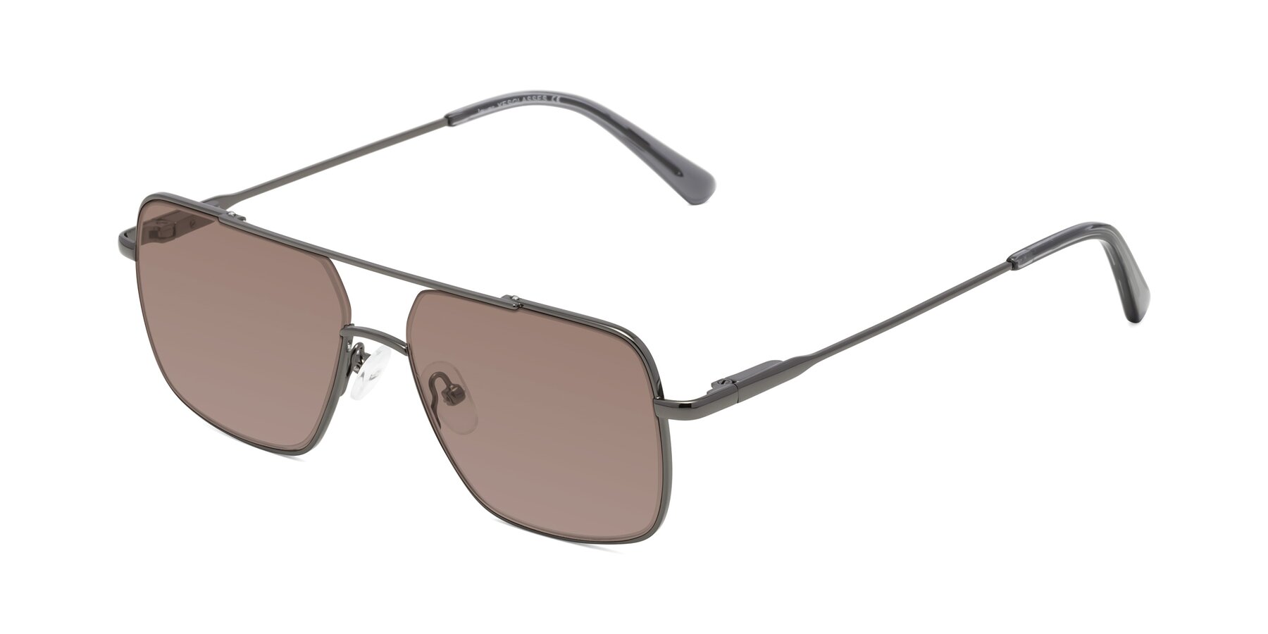 Angle of Jever in Gunmetal with Medium Brown Tinted Lenses