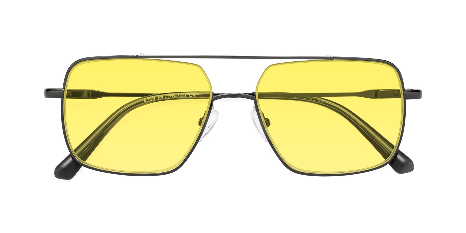 Folded Front of Jever in Gunmetal with Medium Yellow Tinted Lenses