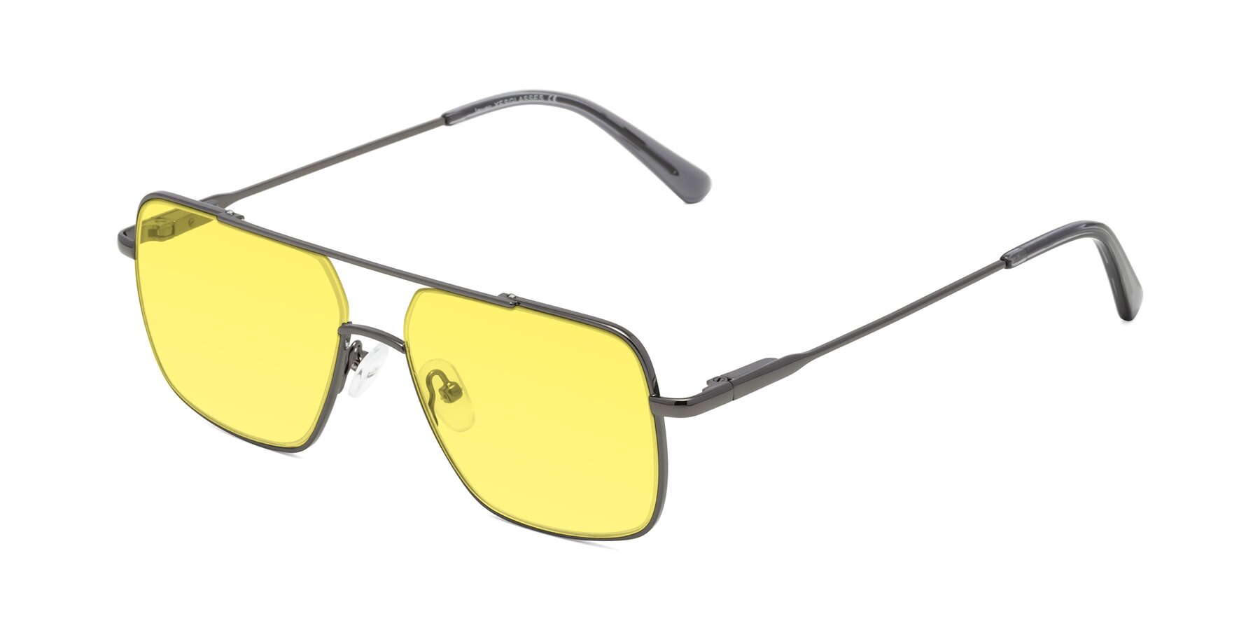 Angle of Jever in Gunmetal with Medium Yellow Tinted Lenses