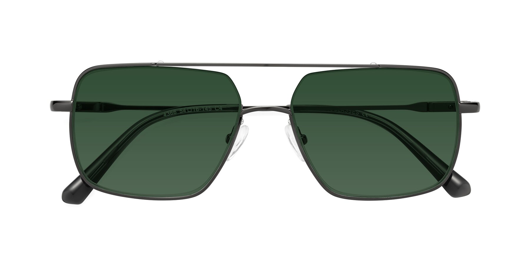 Folded Front of Jever in Gunmetal with Green Tinted Lenses