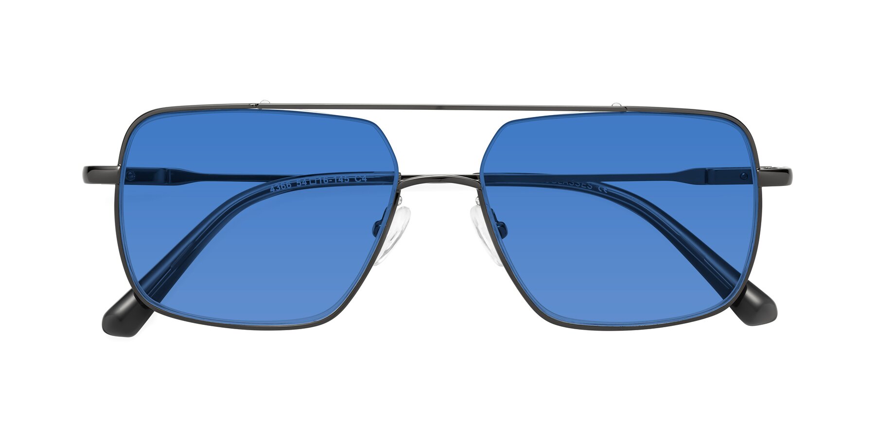 Folded Front of Jever in Gunmetal with Blue Tinted Lenses