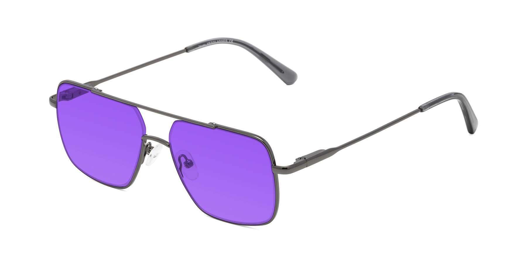 Angle of Jever in Gunmetal with Purple Tinted Lenses