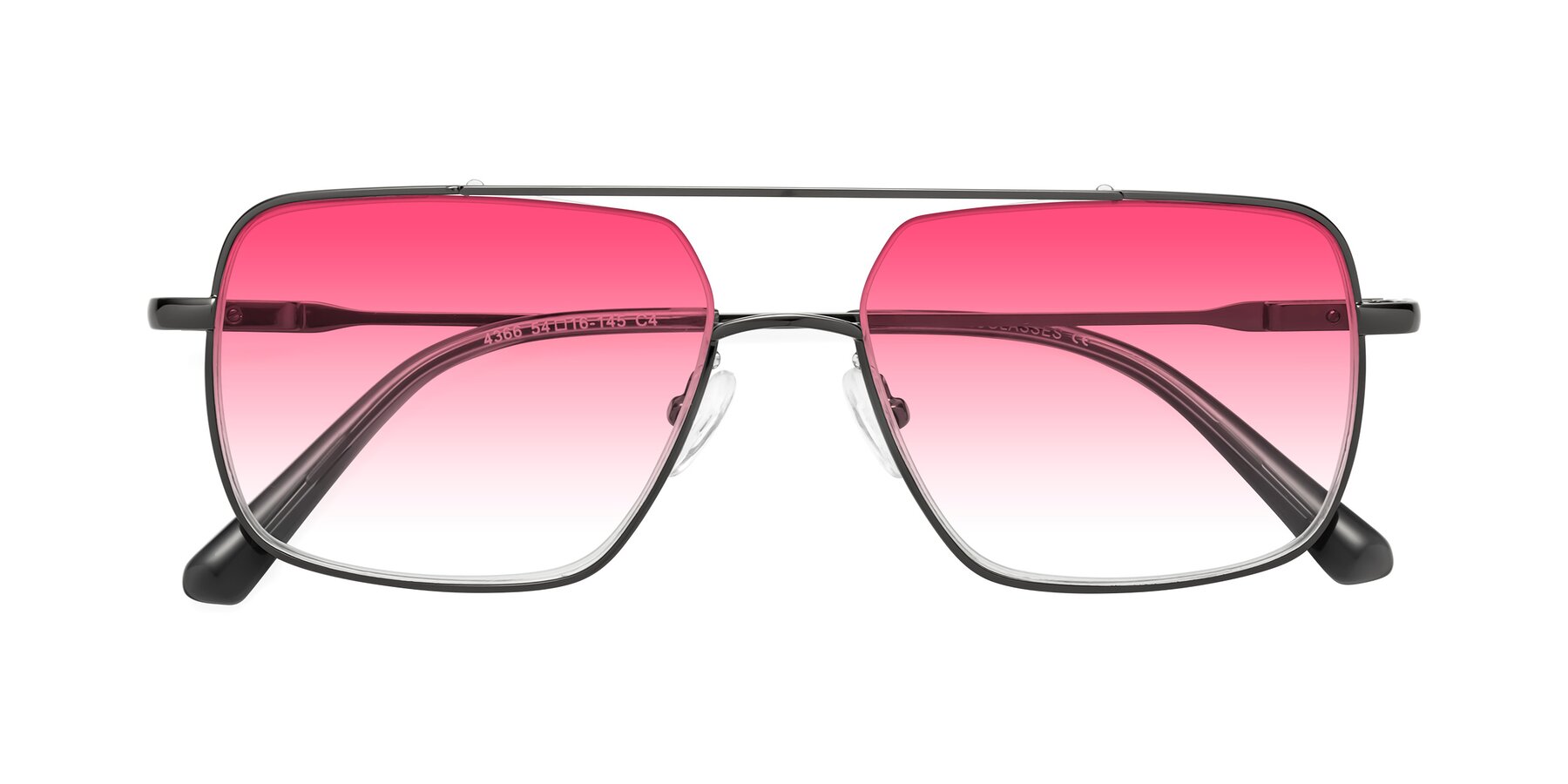 Folded Front of Jever in Gunmetal with Pink Gradient Lenses