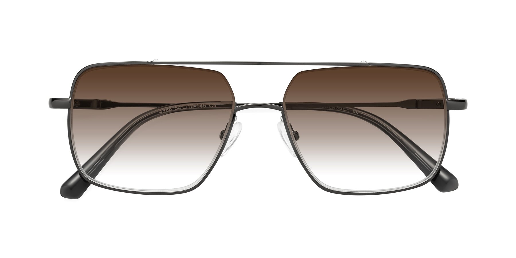 Folded Front of Jever in Gunmetal with Brown Gradient Lenses