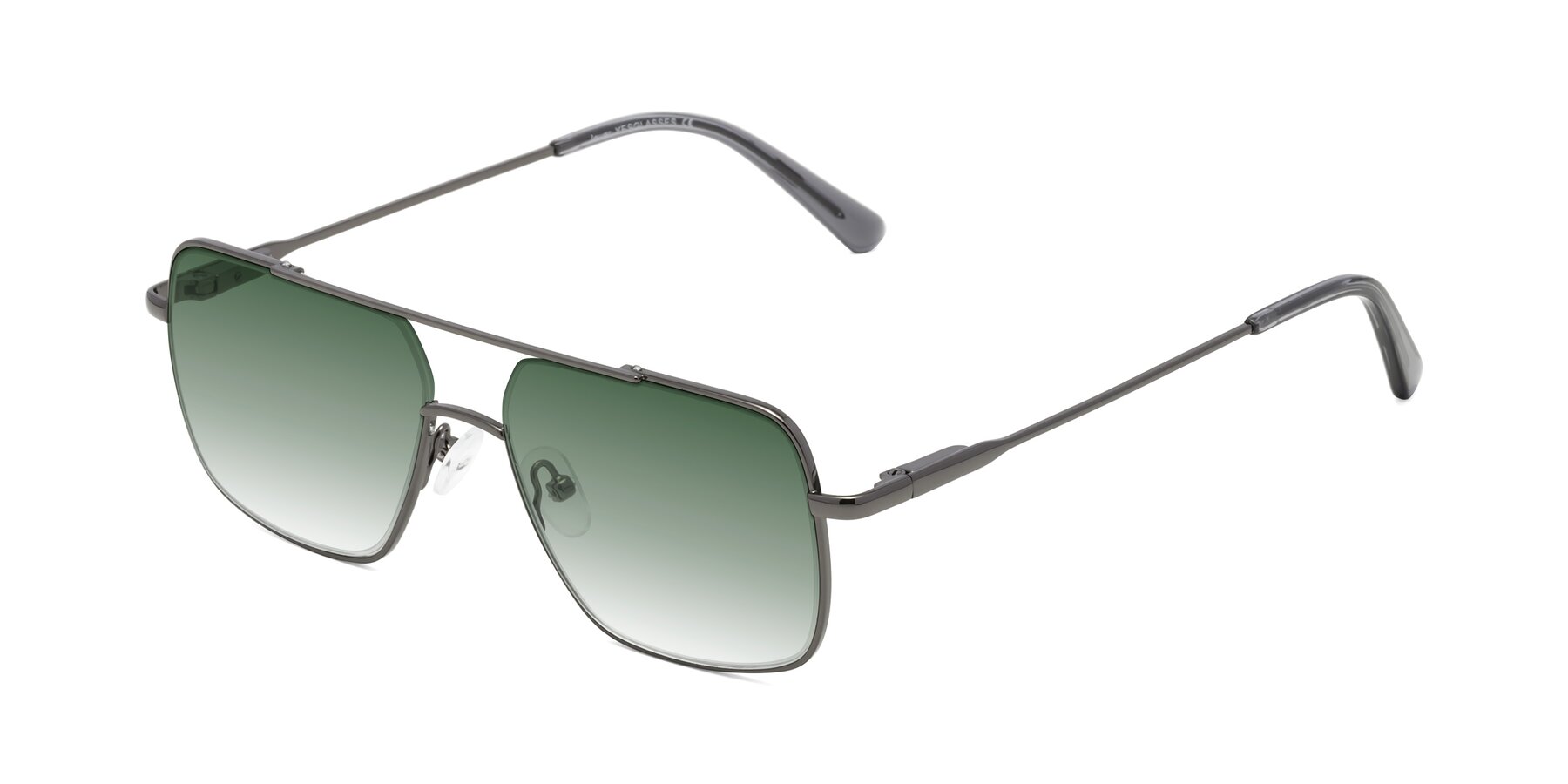 Angle of Jever in Gunmetal with Green Gradient Lenses