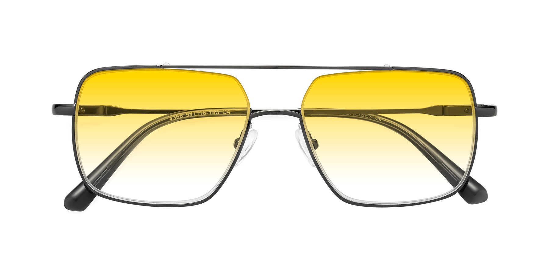 Folded Front of Jever in Gunmetal with Yellow Gradient Lenses