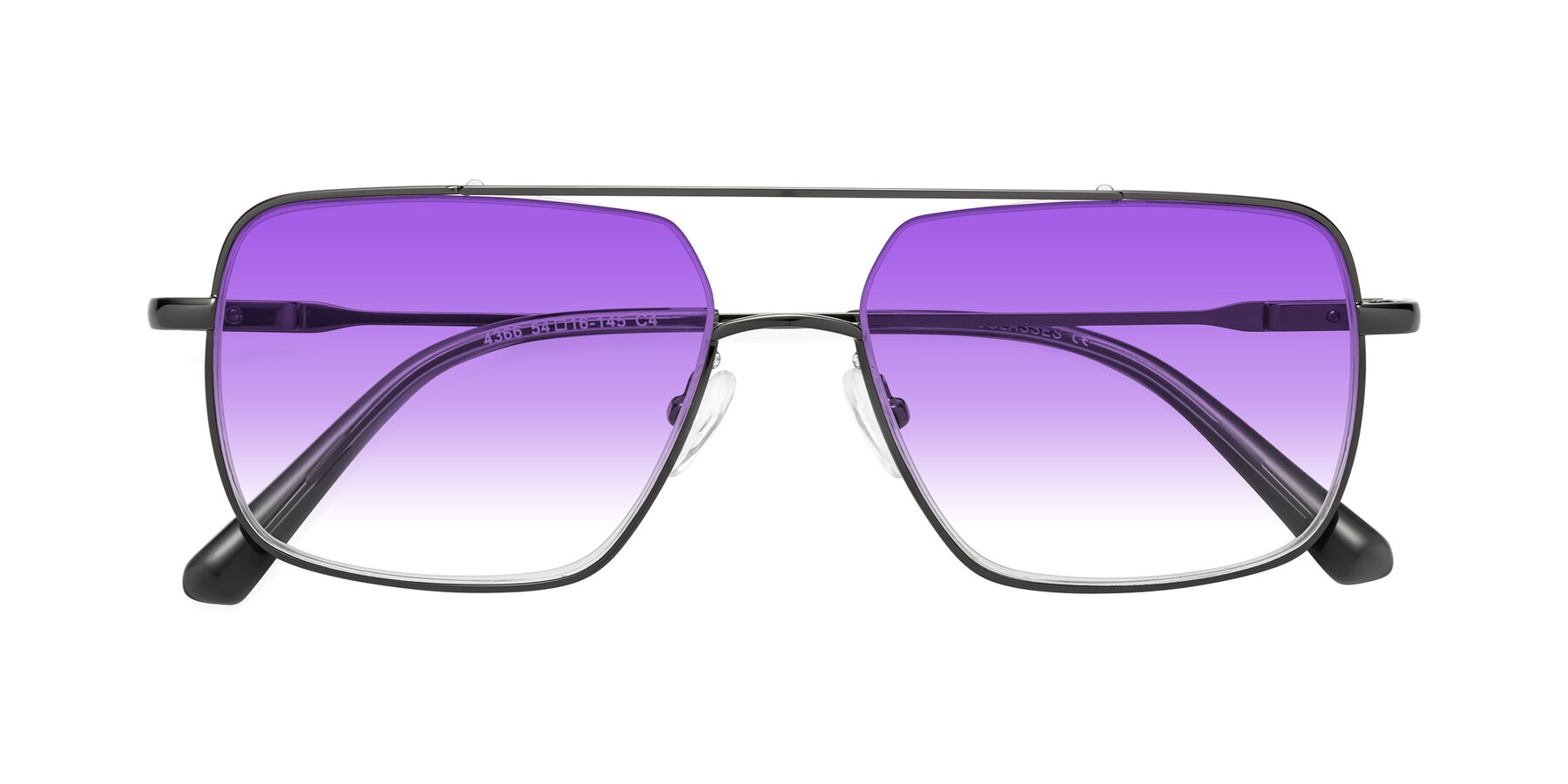 Folded Front of Jever in Gunmetal with Purple Gradient Lenses