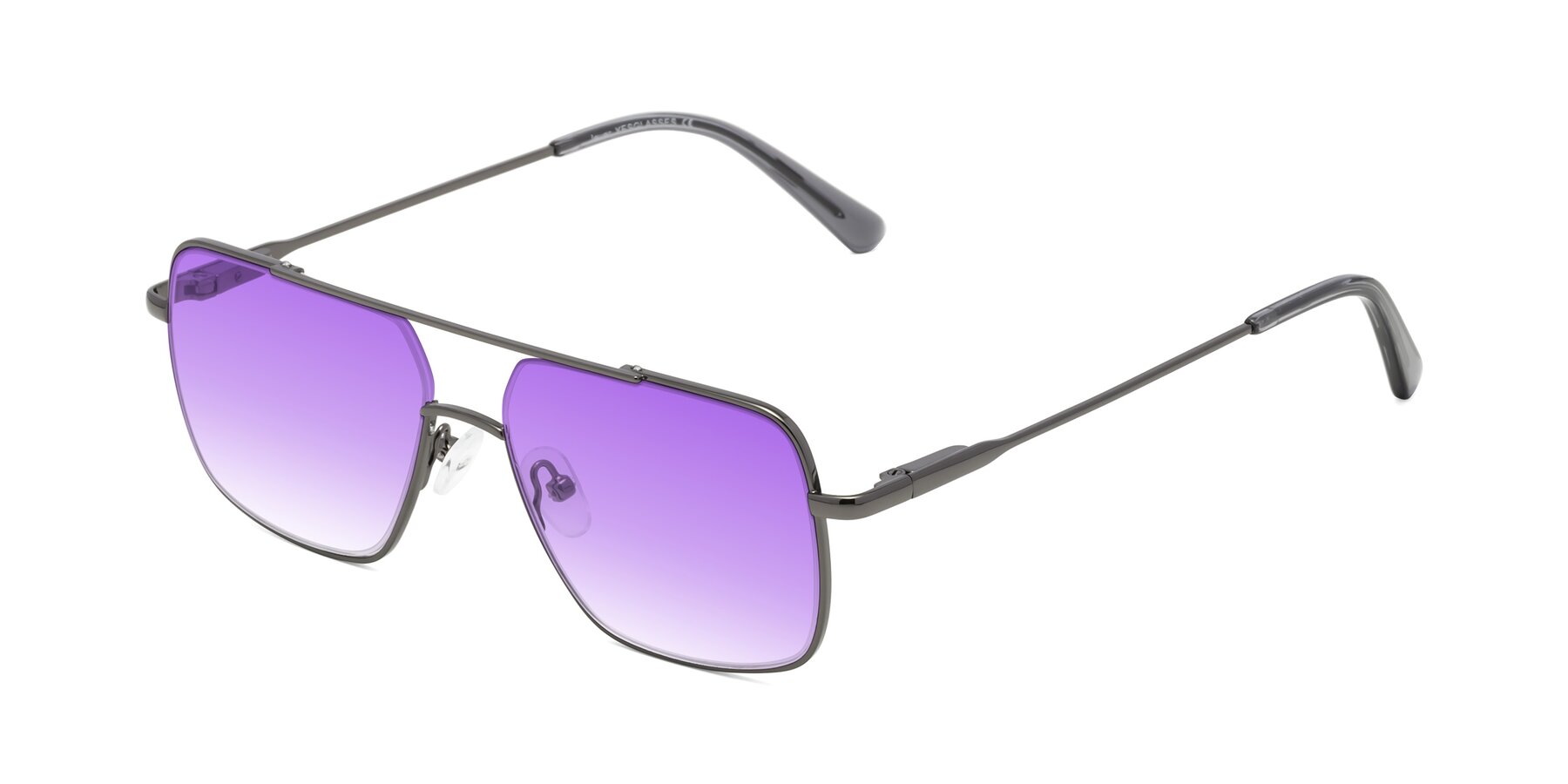 Angle of Jever in Gunmetal with Purple Gradient Lenses