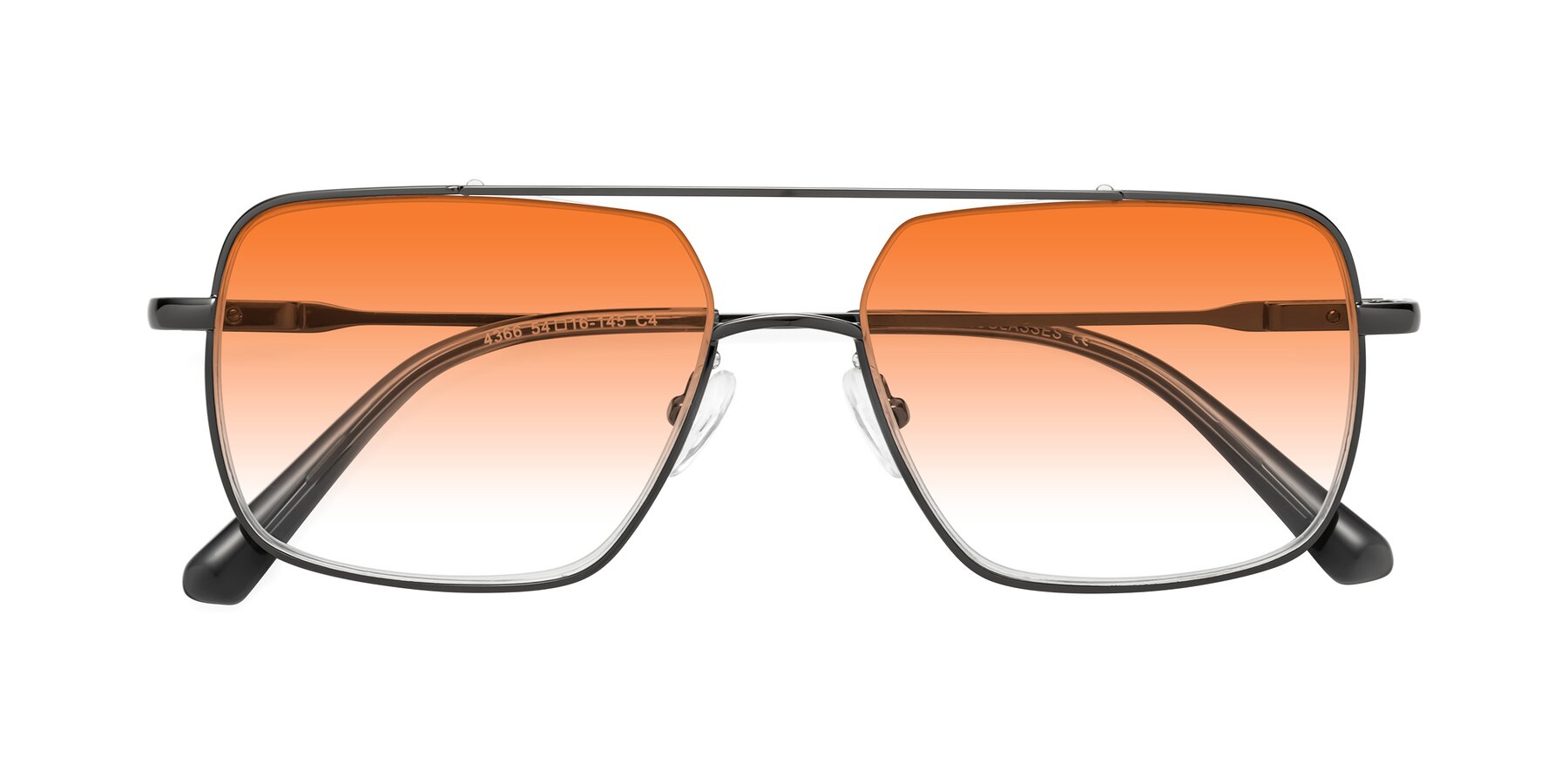 Folded Front of Jever in Gunmetal with Orange Gradient Lenses