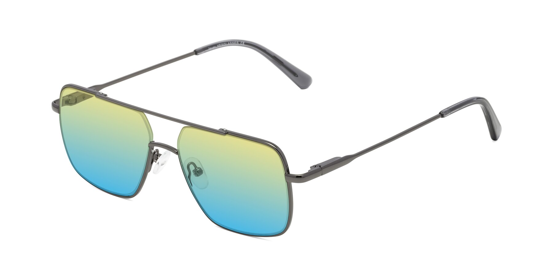 Angle of Jever in Gunmetal with Yellow / Blue Gradient Lenses