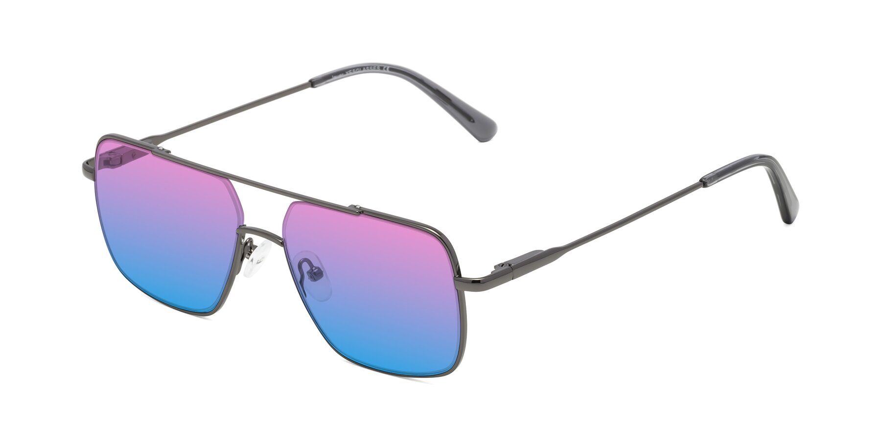 Angle of Jever in Gunmetal with Pink / Blue Gradient Lenses