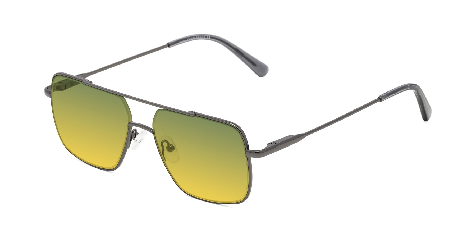 Angle of Jever in Gunmetal with Green / Yellow Gradient Lenses