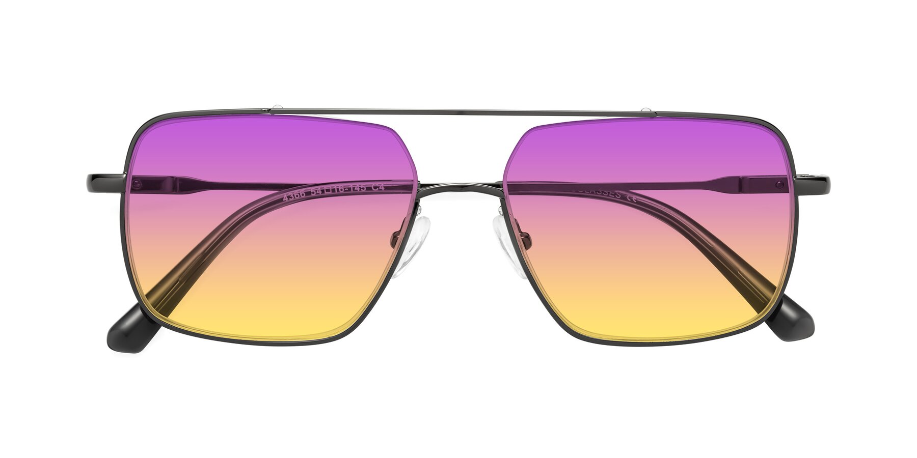 Folded Front of Jever in Gunmetal with Purple / Yellow Gradient Lenses
