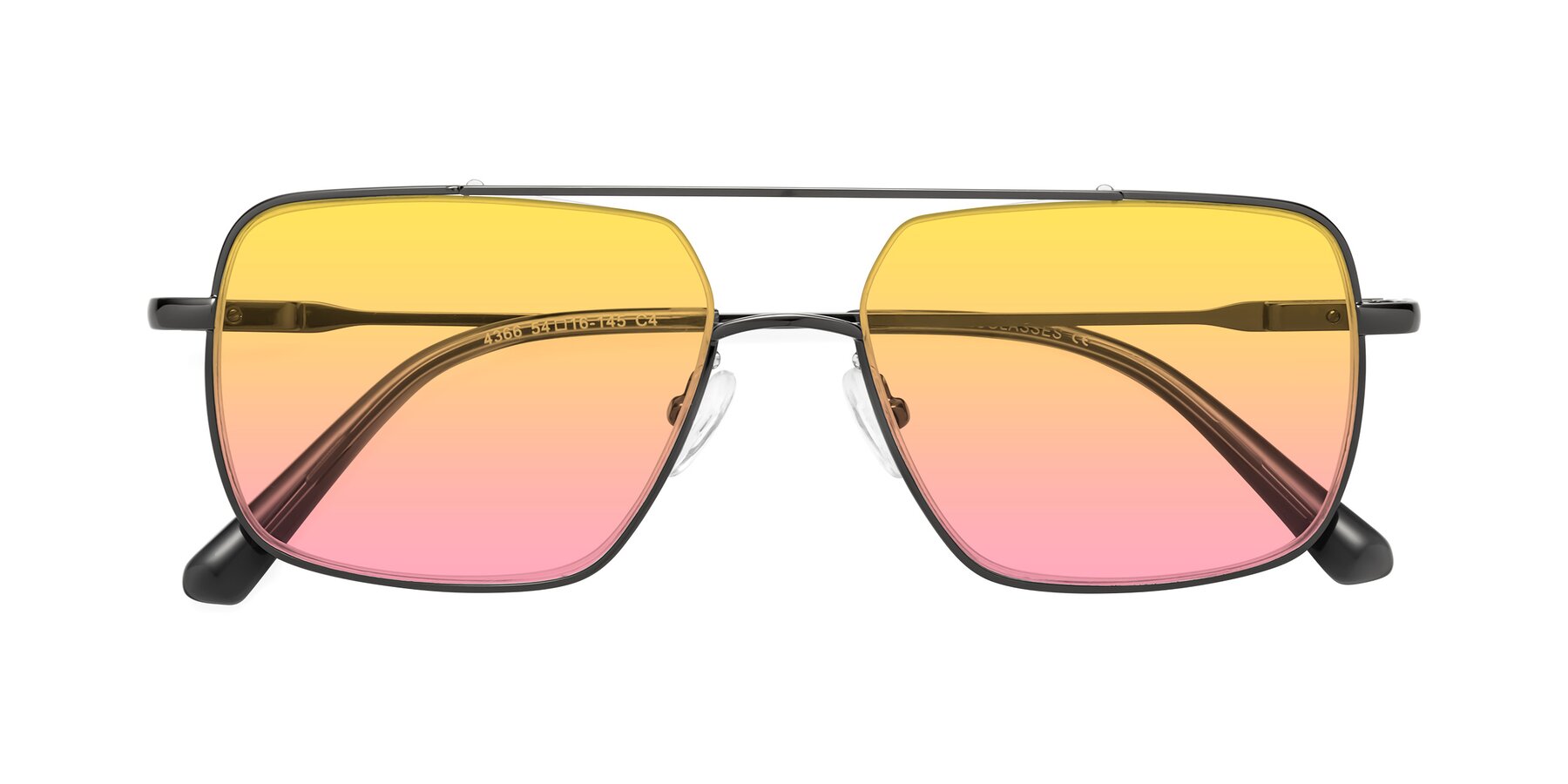 Folded Front of Jever in Gunmetal with Yellow / Pink Gradient Lenses
