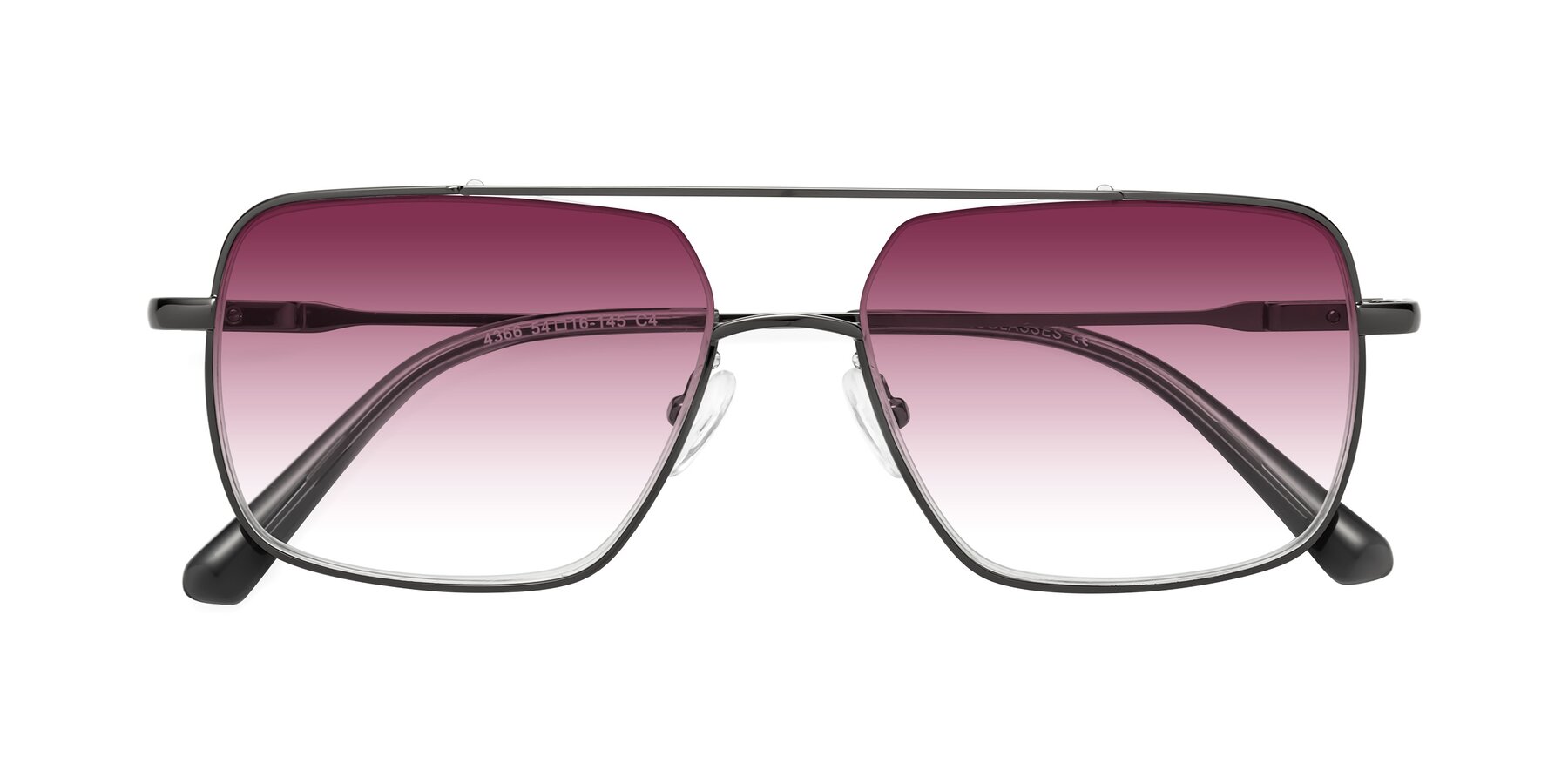 Folded Front of Jever in Gunmetal with Wine Gradient Lenses