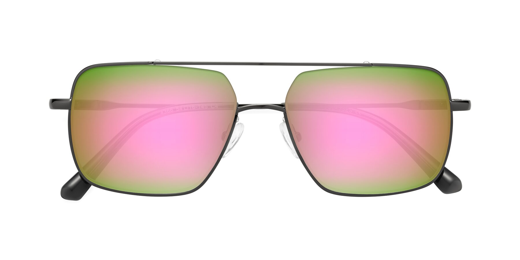 Folded Front of Jever in Gunmetal with Pink Mirrored Lenses