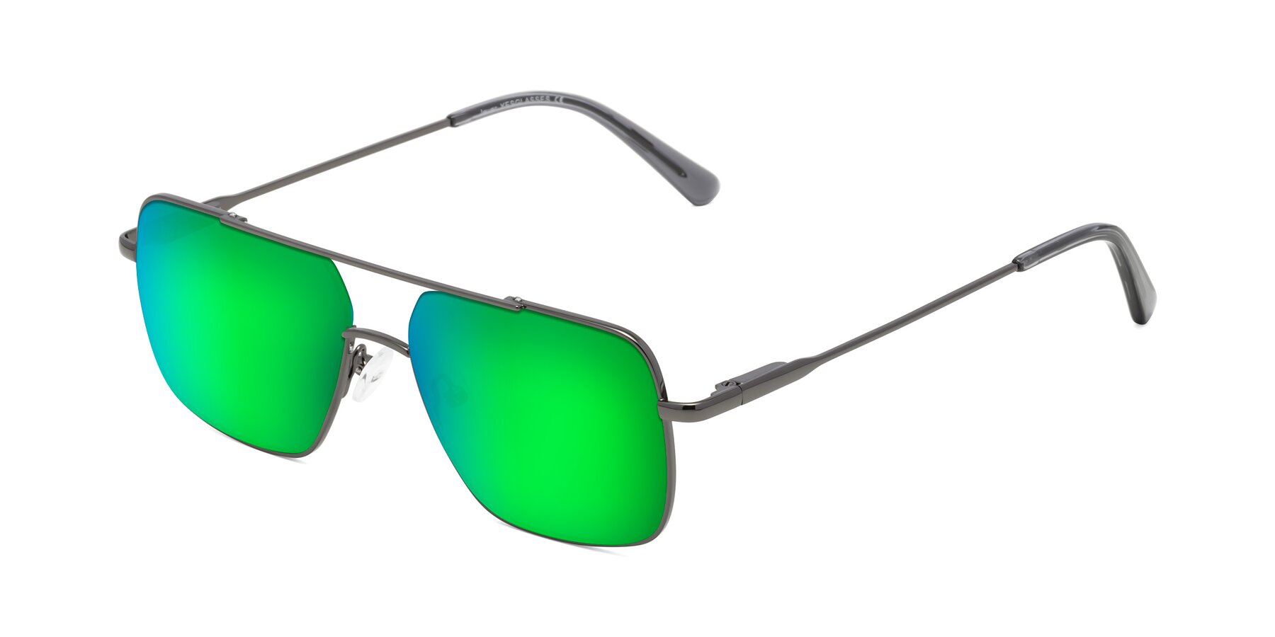 Angle of Jever in Gunmetal with Green Mirrored Lenses
