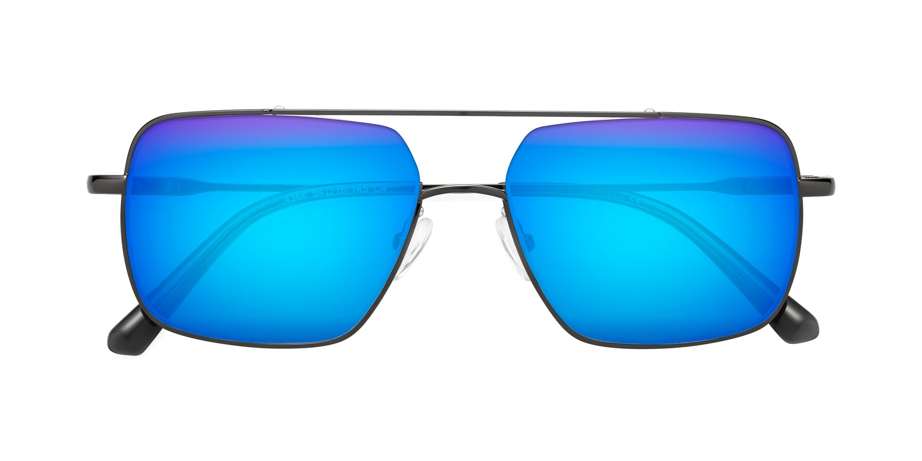 Folded Front of Jever in Gunmetal with Blue Mirrored Lenses