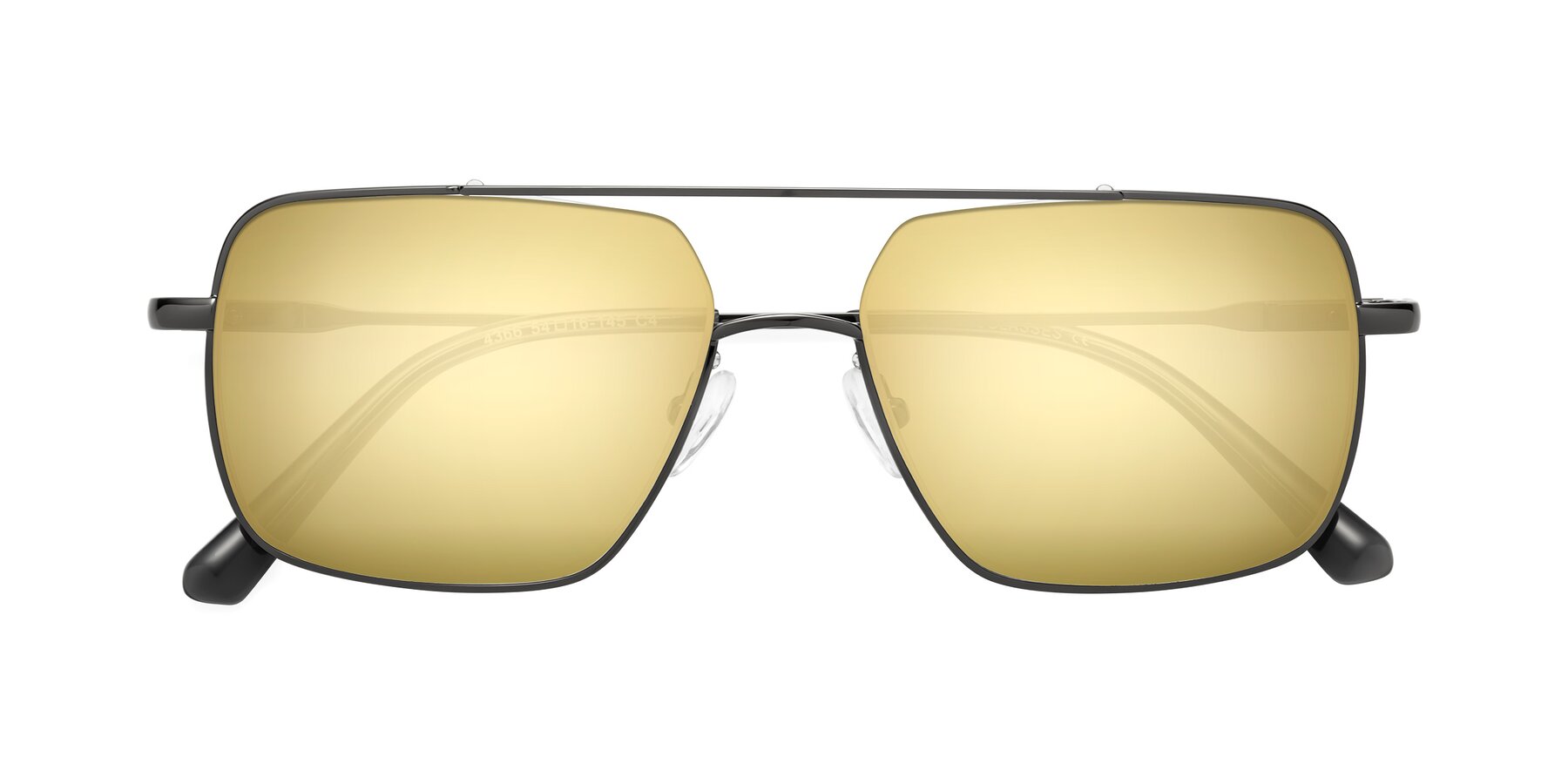 Folded Front of Jever in Gunmetal with Gold Mirrored Lenses