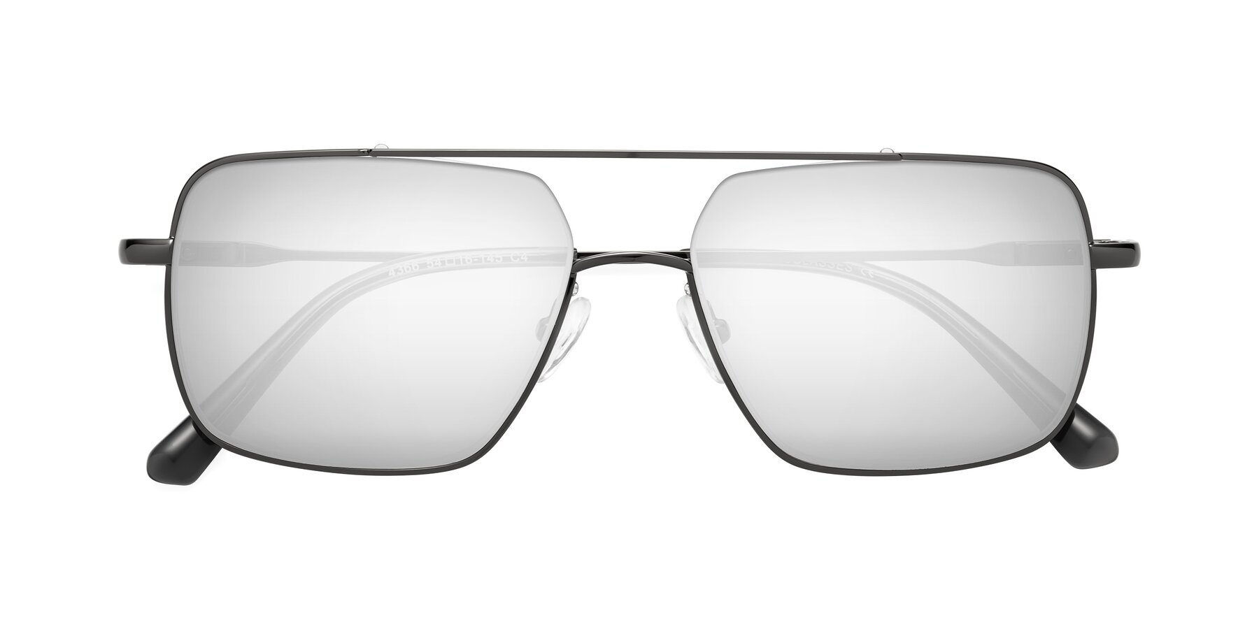 Folded Front of Jever in Gunmetal with Silver Mirrored Lenses