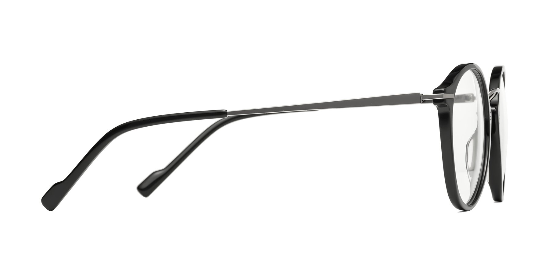 Side of Lake in Black with Clear Reading Eyeglass Lenses