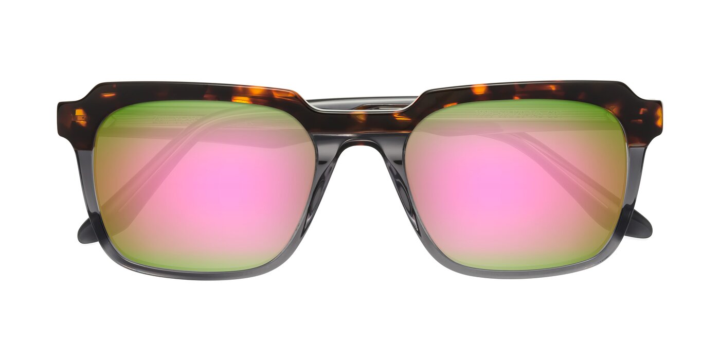 Zell - Tortoise/Gray Flash Mirrored Sunglasses