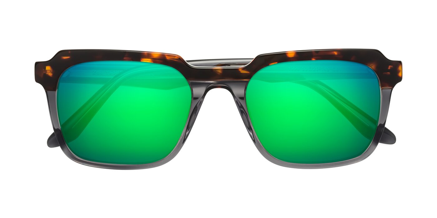 Zell - Tortoise/Gray Flash Mirrored Sunglasses