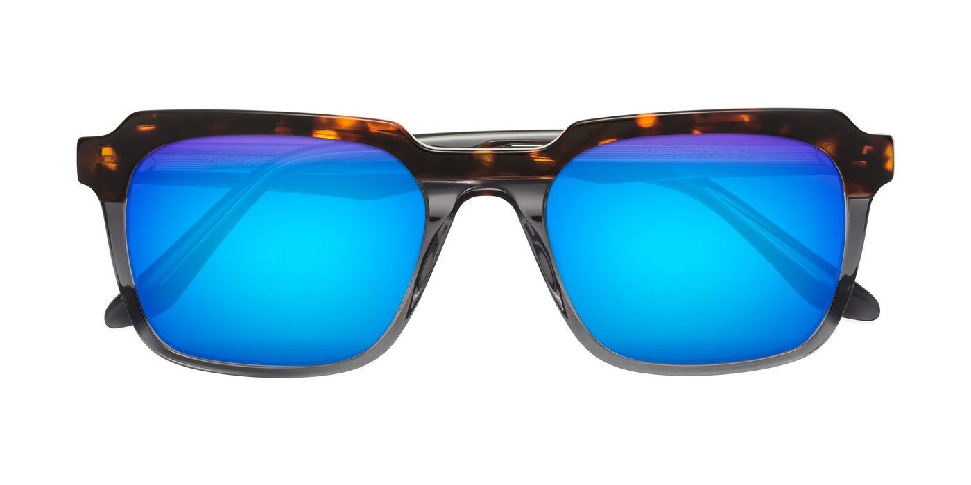 Zell - Tortoise/Gray Flash Mirrored Sunglasses