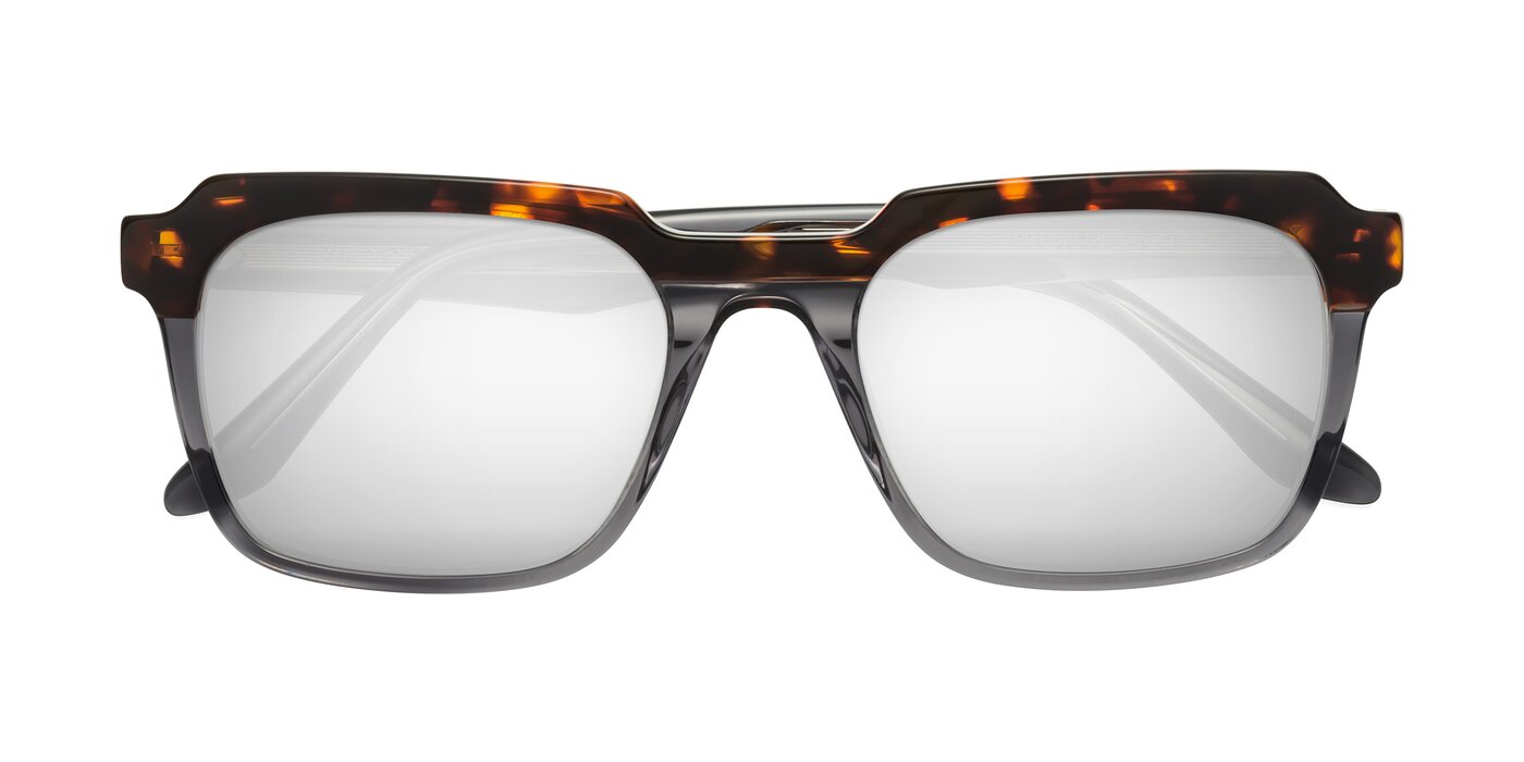 Zell - Tortoise/Gray Flash Mirrored Sunglasses