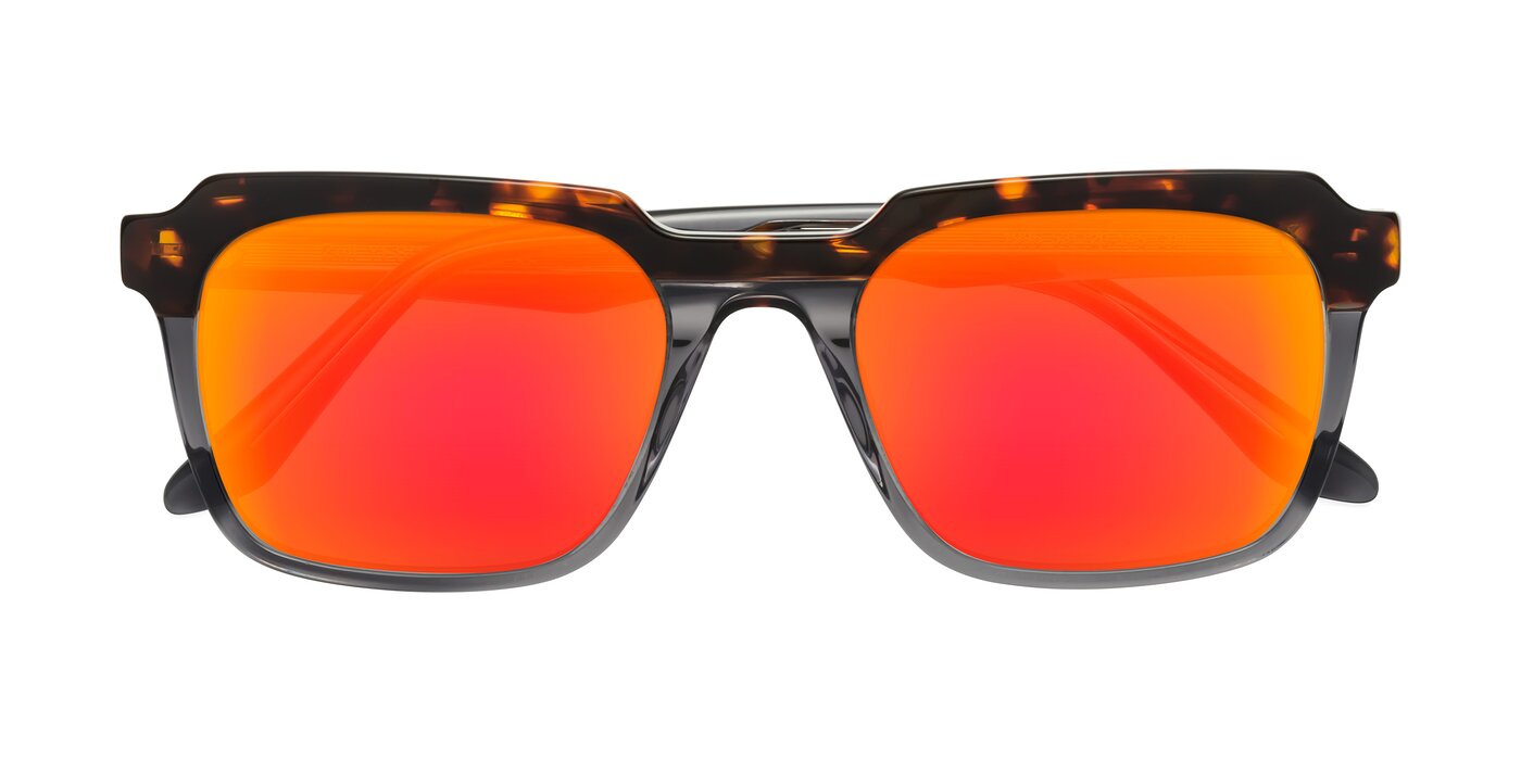 Zell - Tortoise/Gray Flash Mirrored Sunglasses