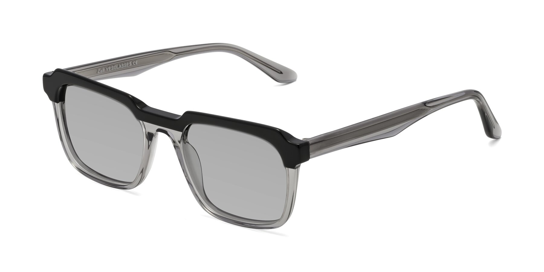 Angle of Zell in Black-Gray with Light Gray Tinted Lenses