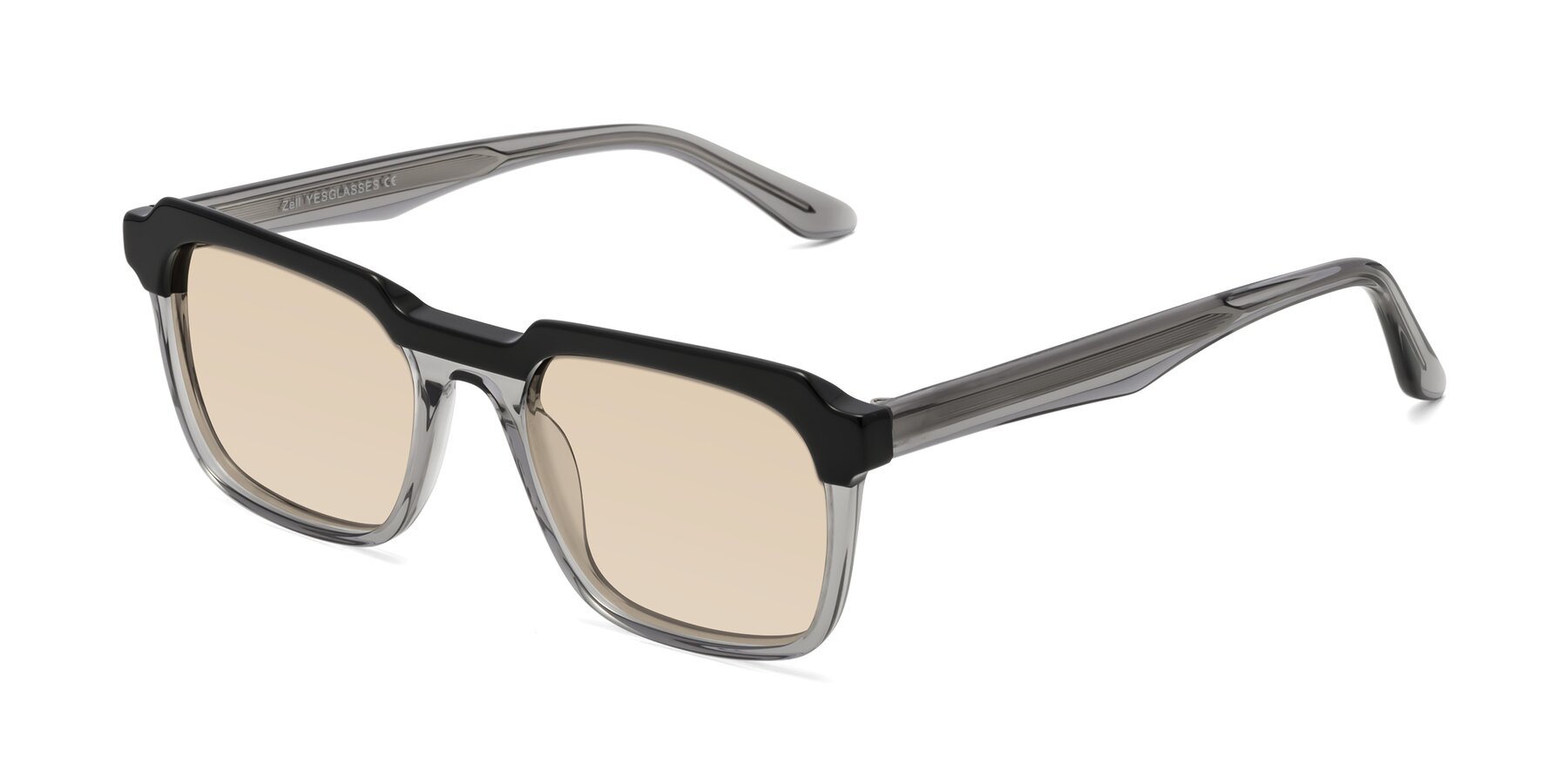 Angle of Zell in Black-Gray with Light Brown Tinted Lenses