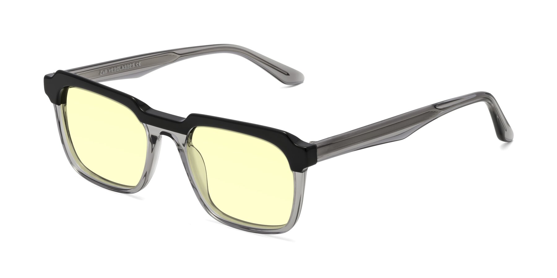 Angle of Zell in Black-Gray with Light Yellow Tinted Lenses