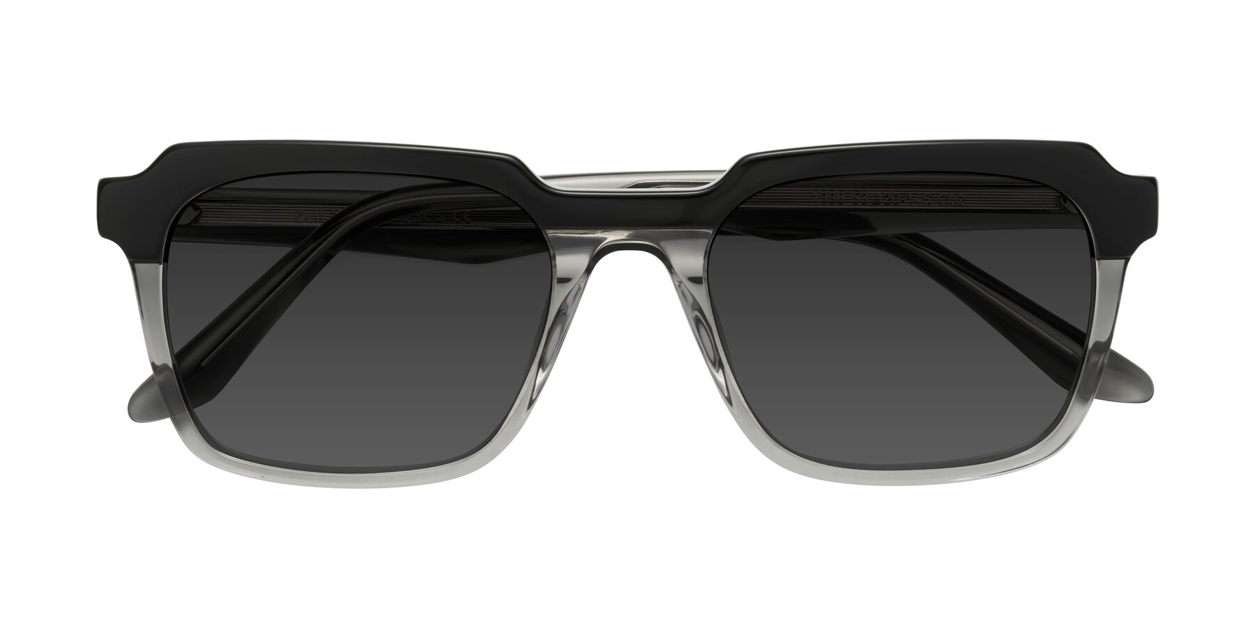 Folded Front of Zell in Black-Gray with Gray Tinted Lenses