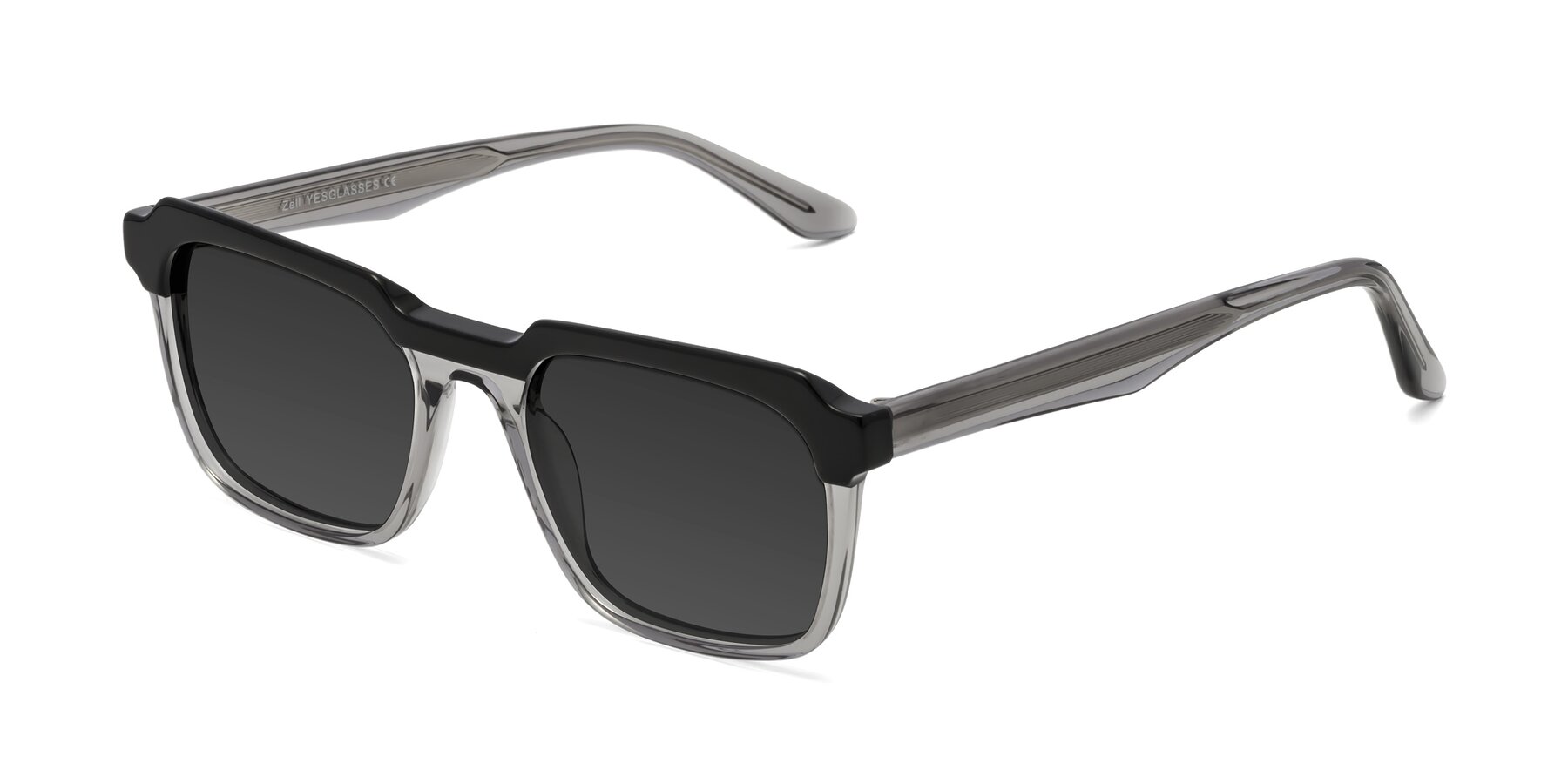 Angle of Zell in Black-Gray with Gray Tinted Lenses