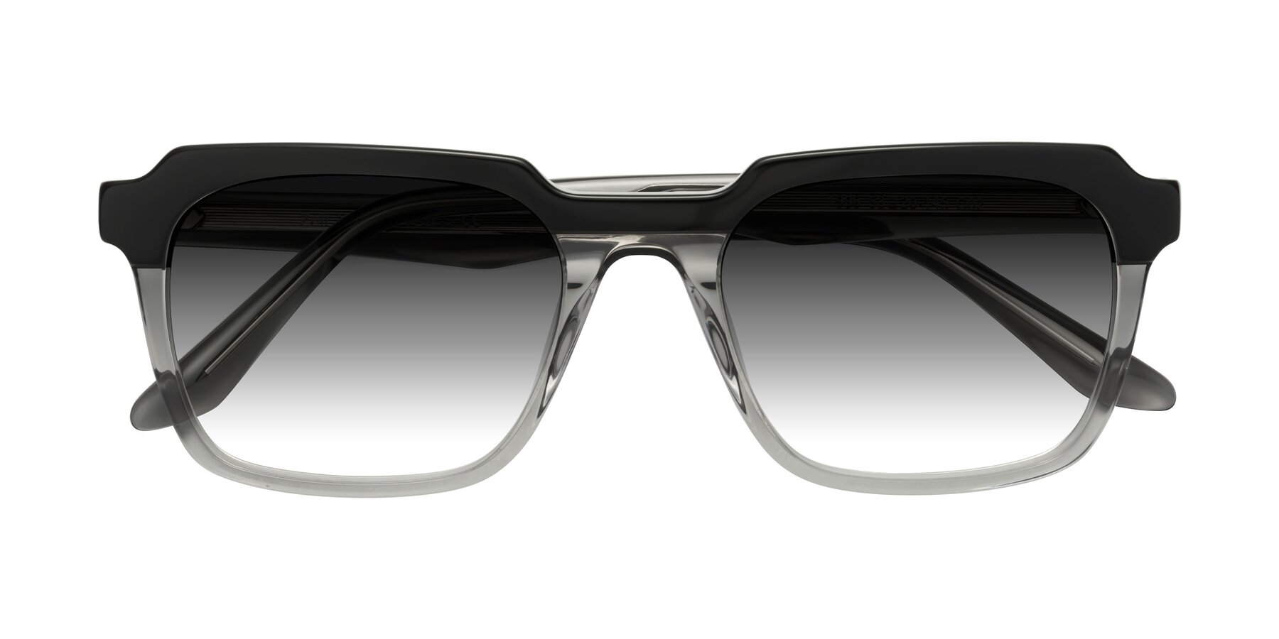 Folded Front of Zell in Black-Gray with Gray Gradient Lenses