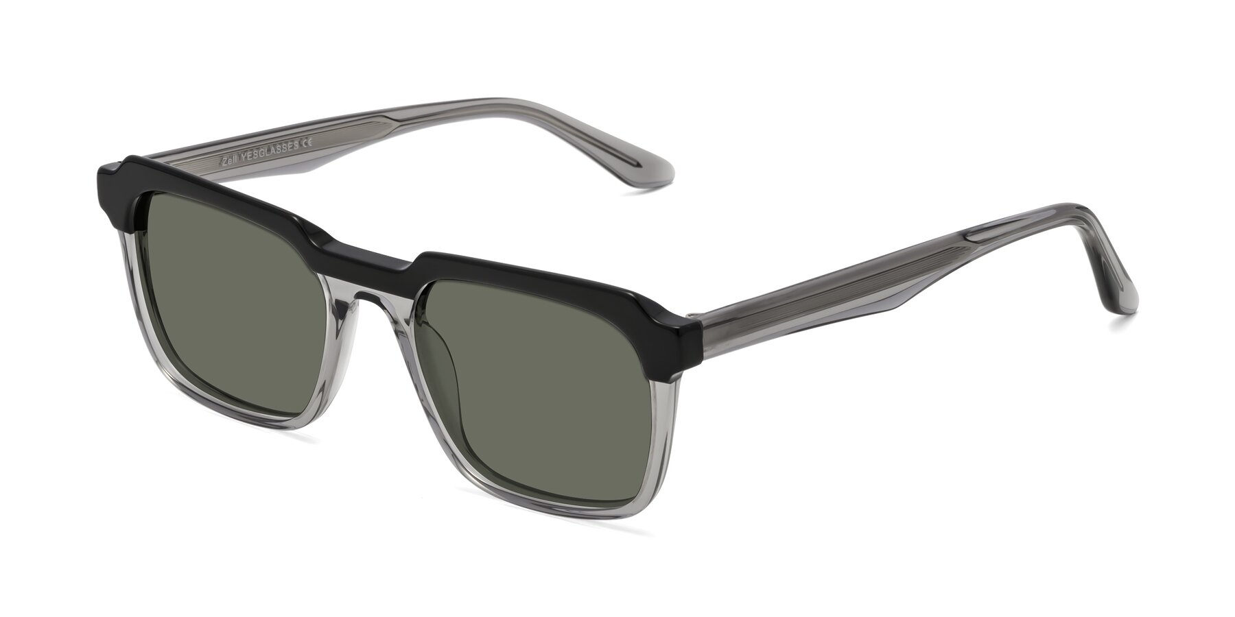 Angle of Zell in Black-Gray with Gray Polarized Lenses