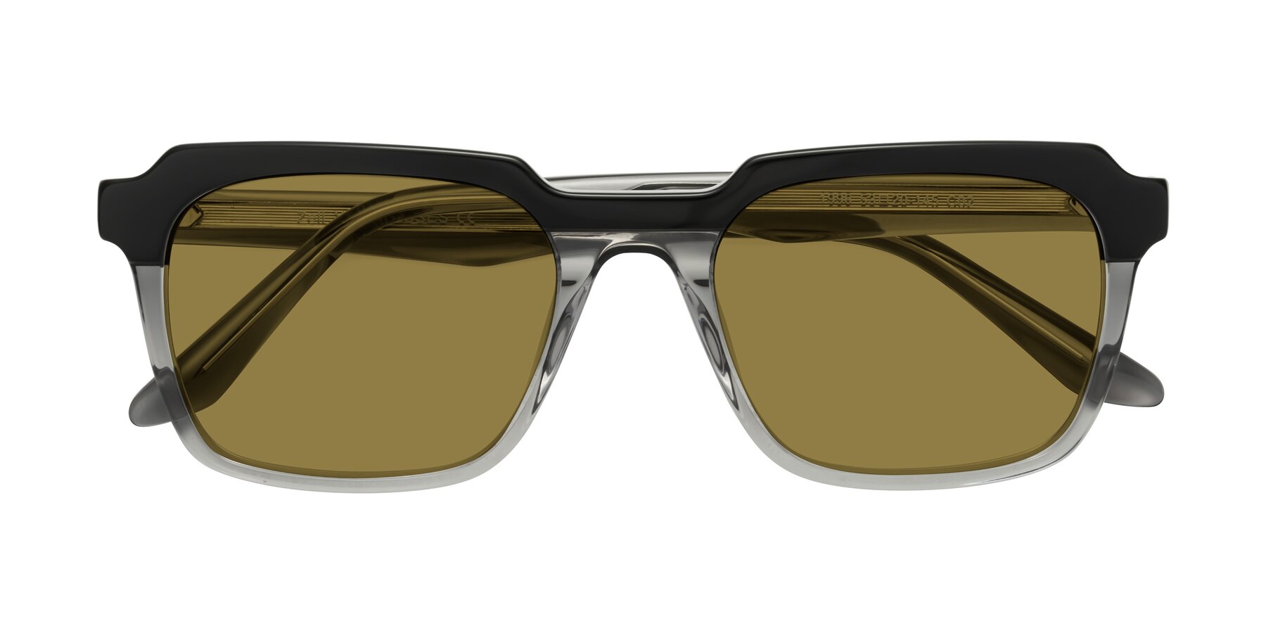 Folded Front of Zell in Black-Gray with Brown Polarized Lenses