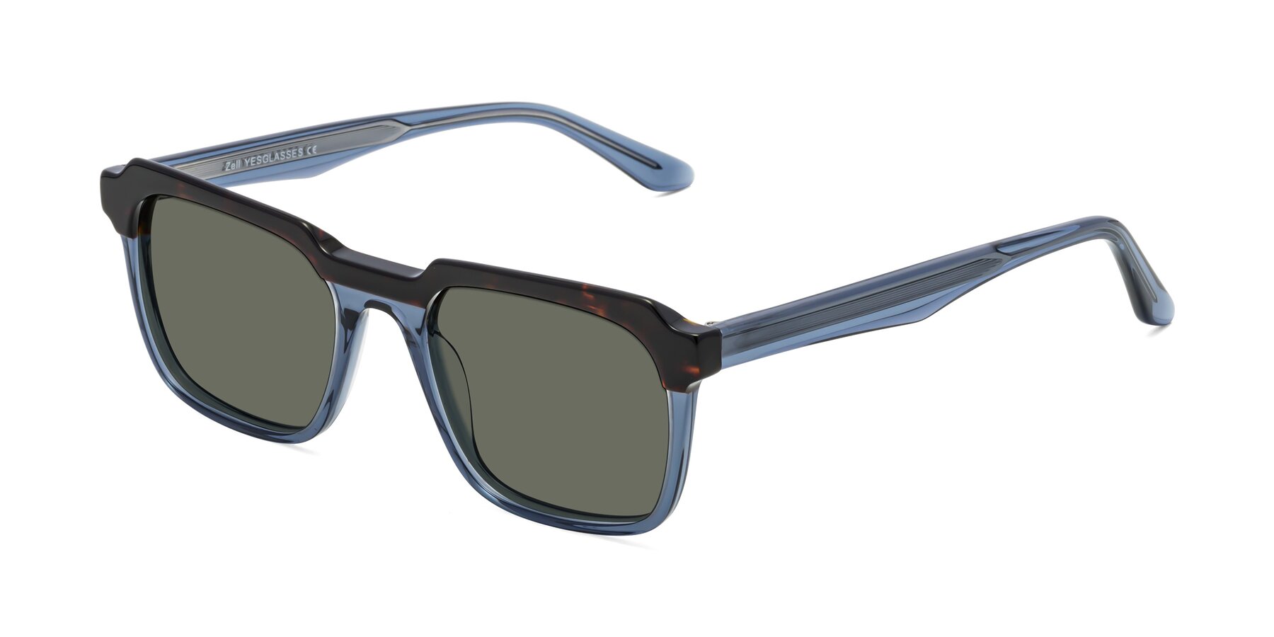 Angle of Zell in Tortoise-Blue with Gray Polarized Lenses