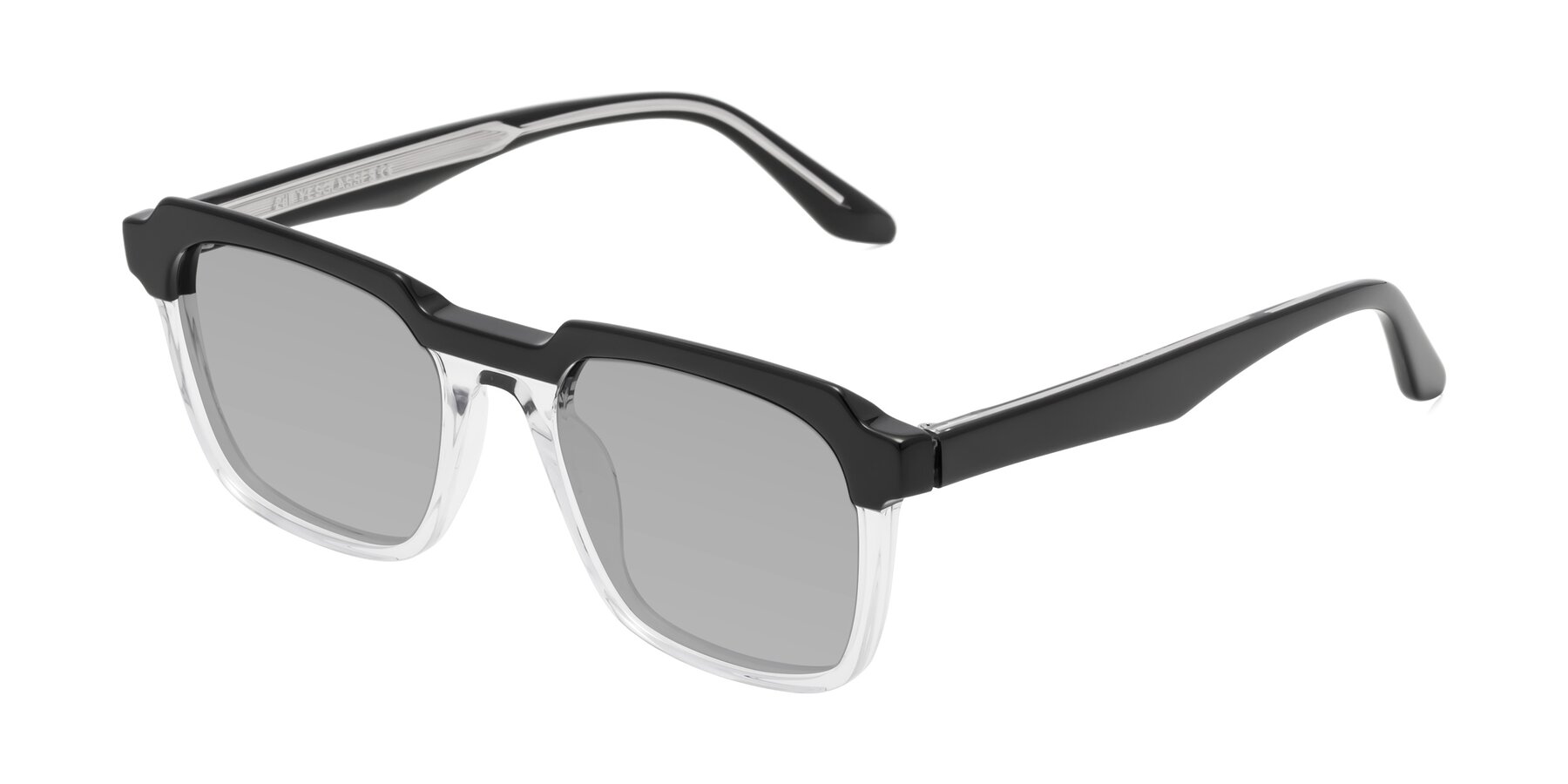 Angle of Zell in Black-Clear with Light Gray Tinted Lenses