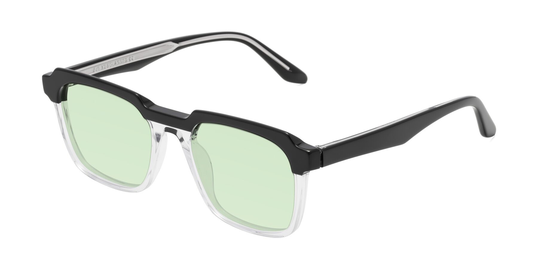 Angle of Zell in Black-Clear with Light Green Tinted Lenses