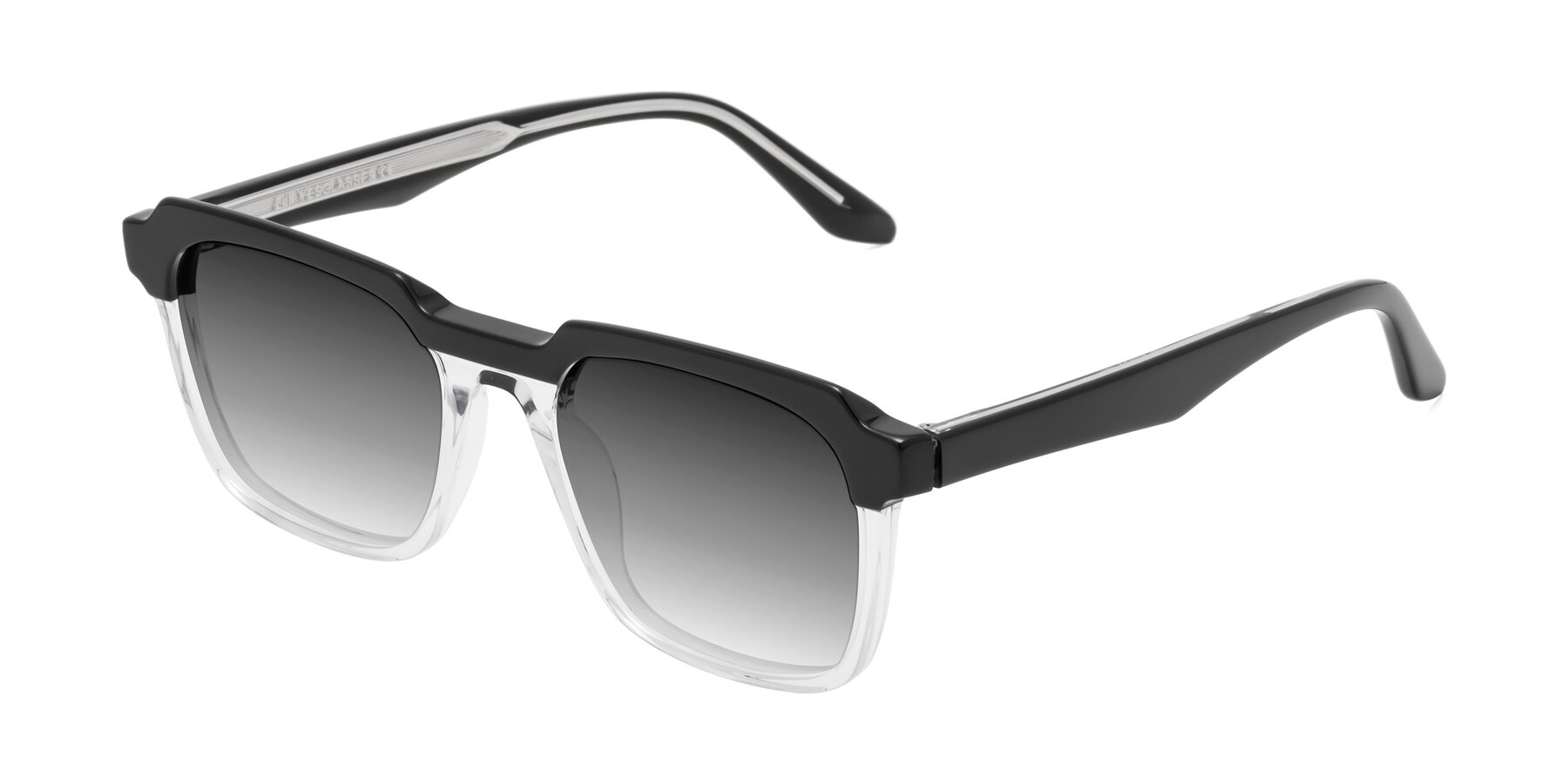 Angle of Zell in Black-Clear with Gray Gradient Lenses