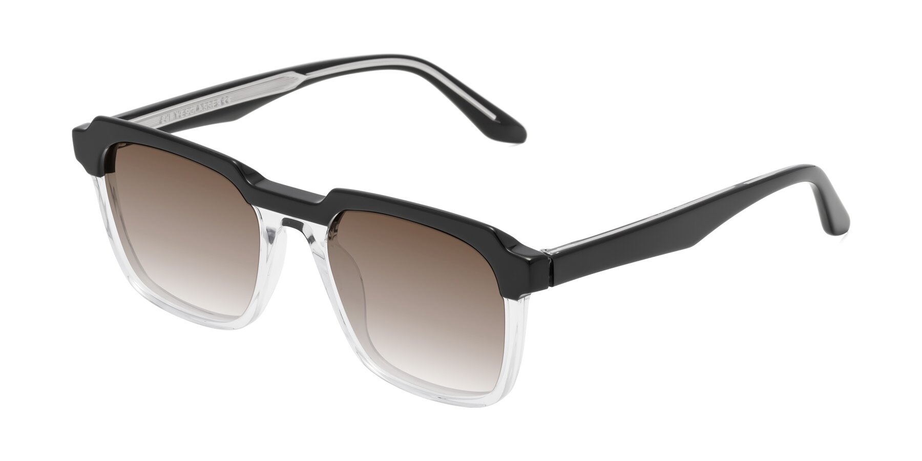 Angle of Zell in Black-Clear with Brown Gradient Lenses