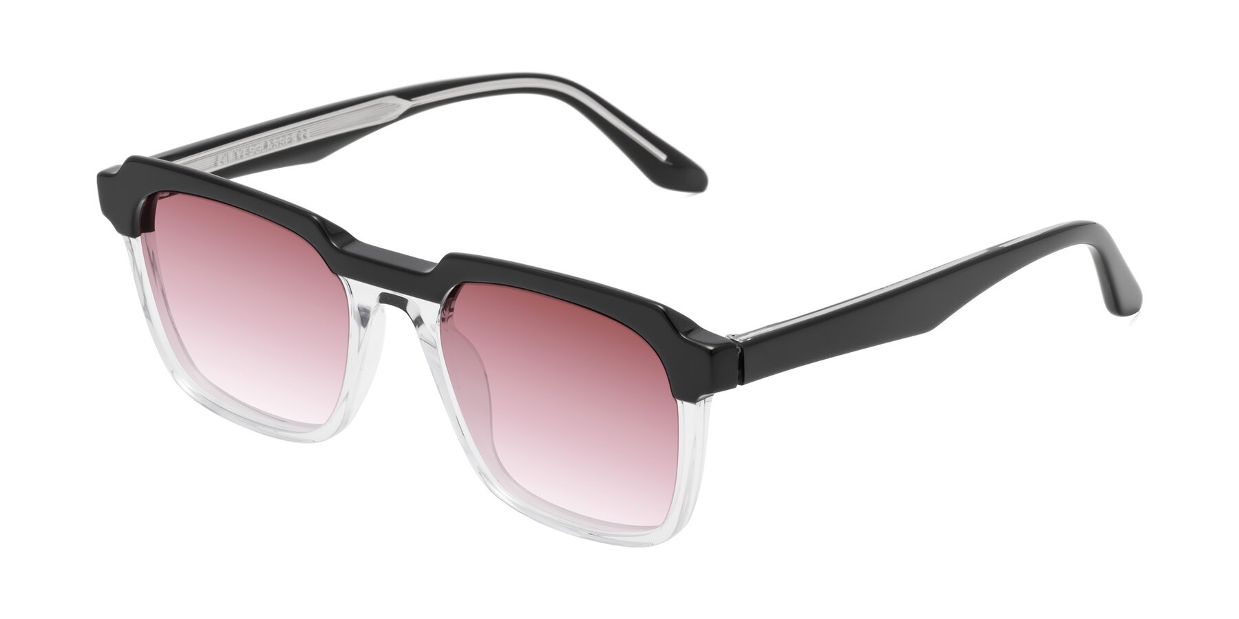 Angle of Zell in Black-Clear with Garnet Gradient Lenses