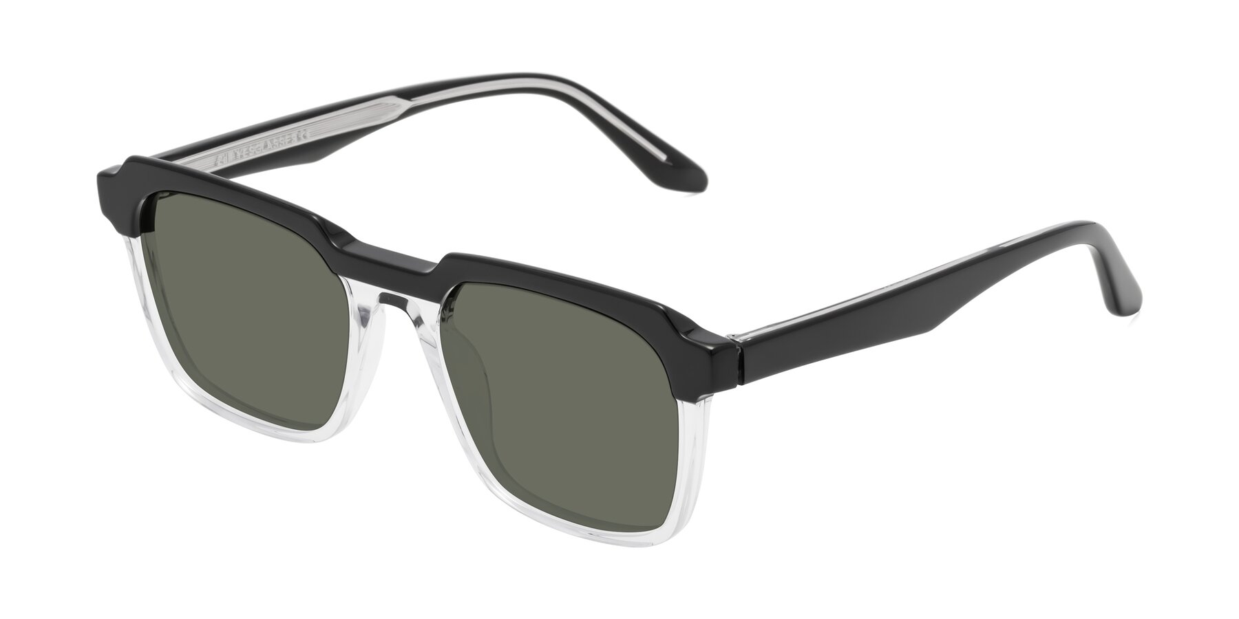 Angle of Zell in Black-Clear with Gray Polarized Lenses