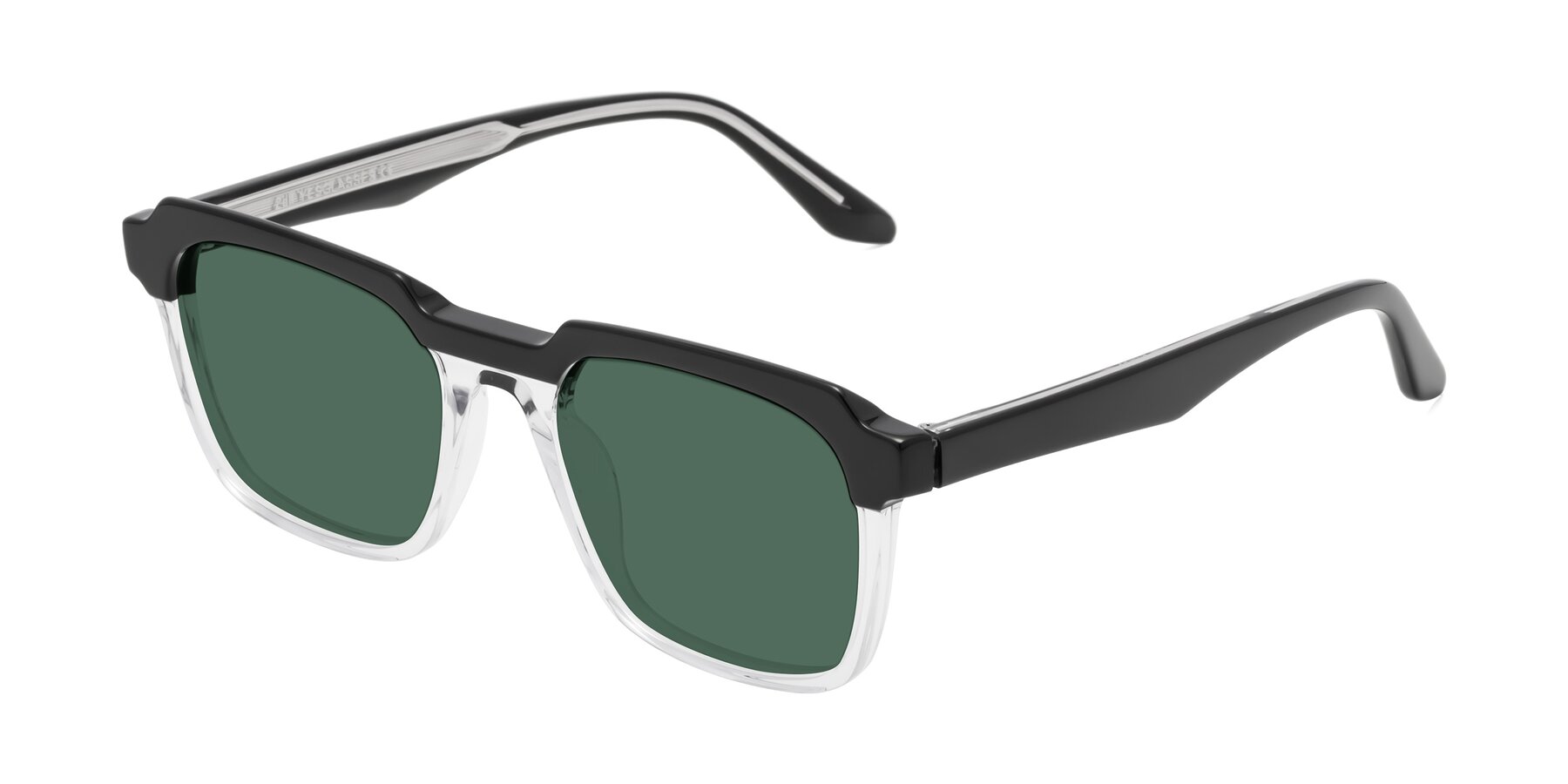 Angle of Zell in Black-Clear with Green Polarized Lenses